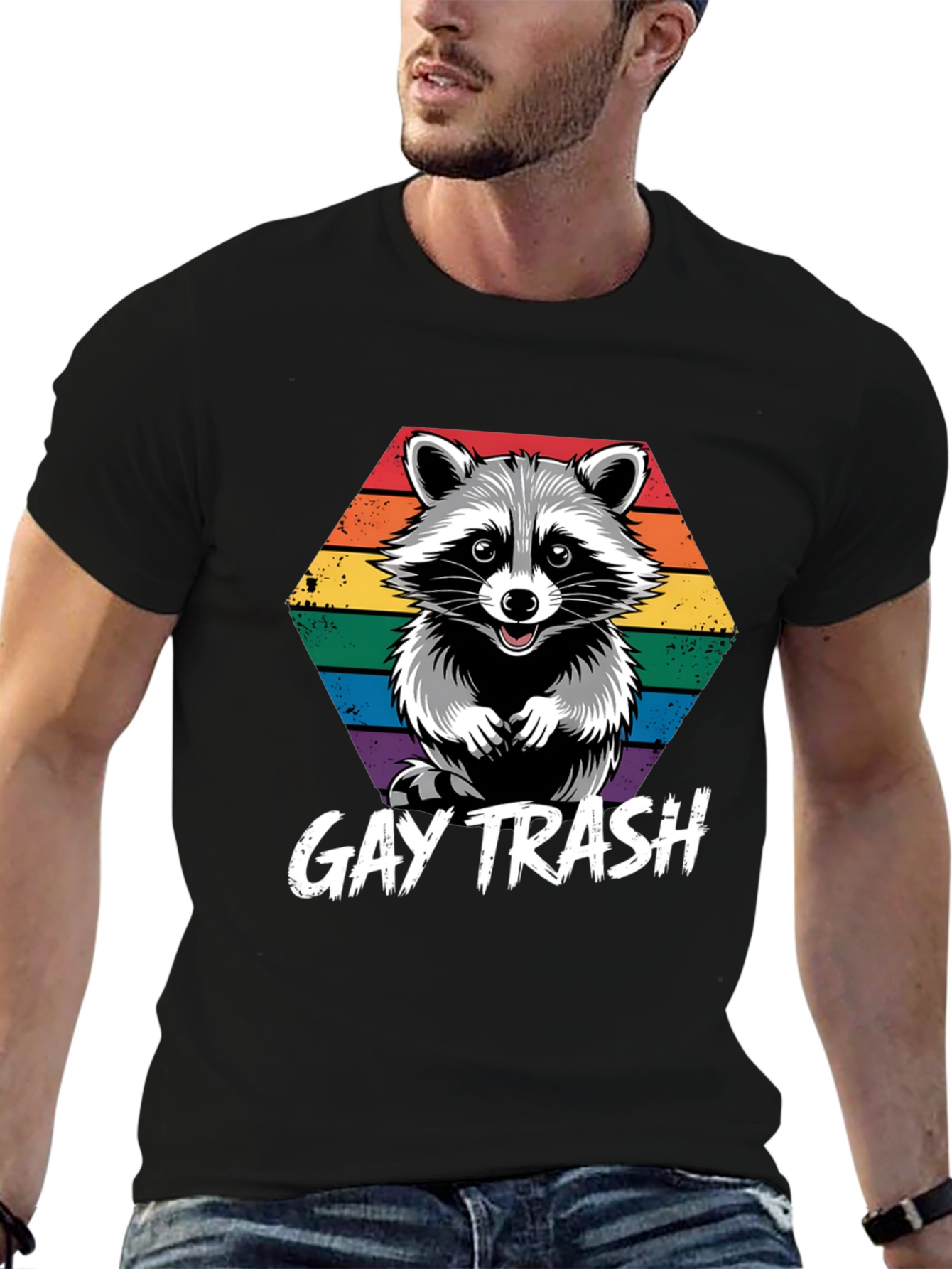 Gay Trash Raccoon Pride T-Shirt