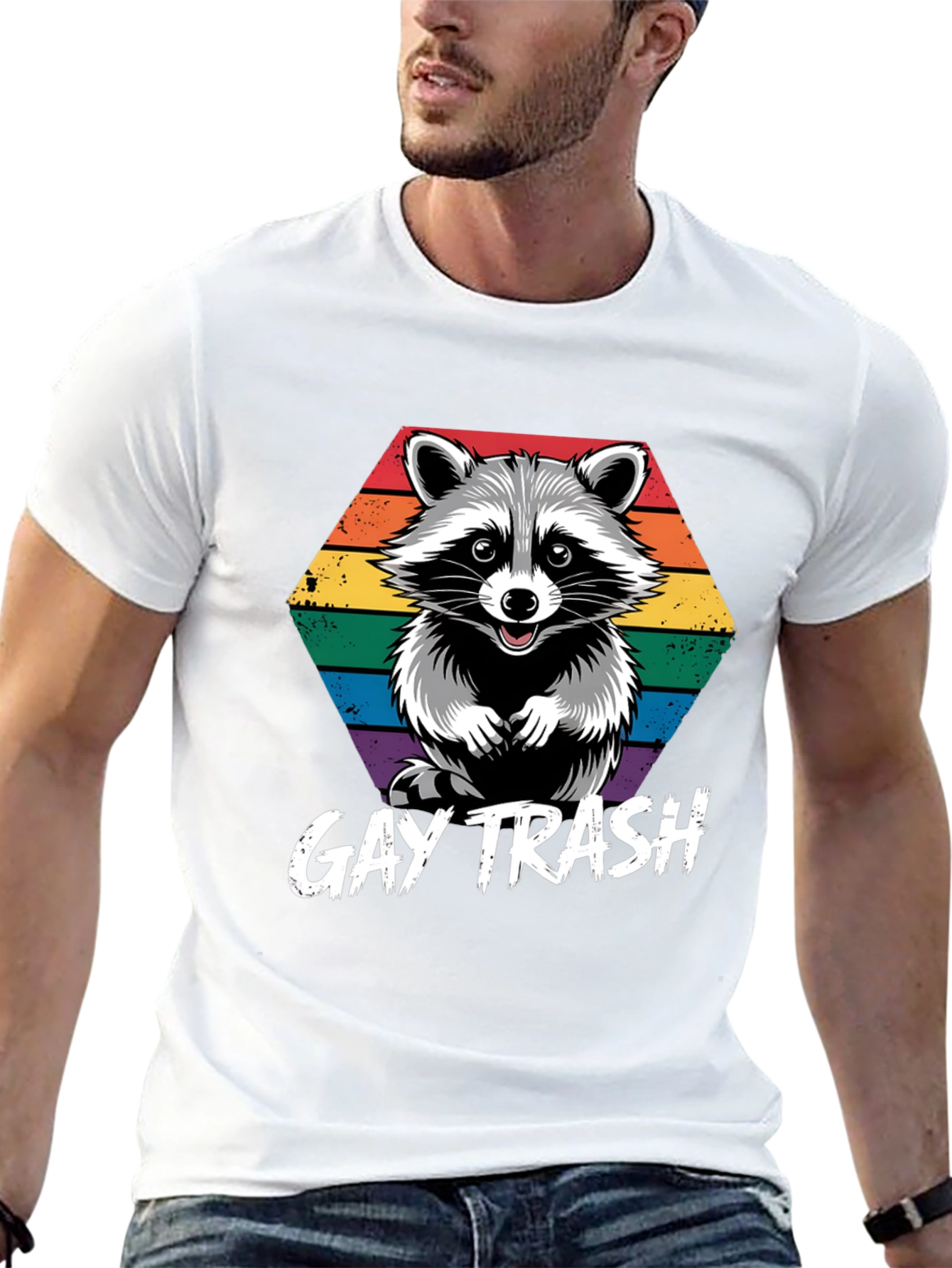 Gay Trash Raccoon Pride T-Shirt