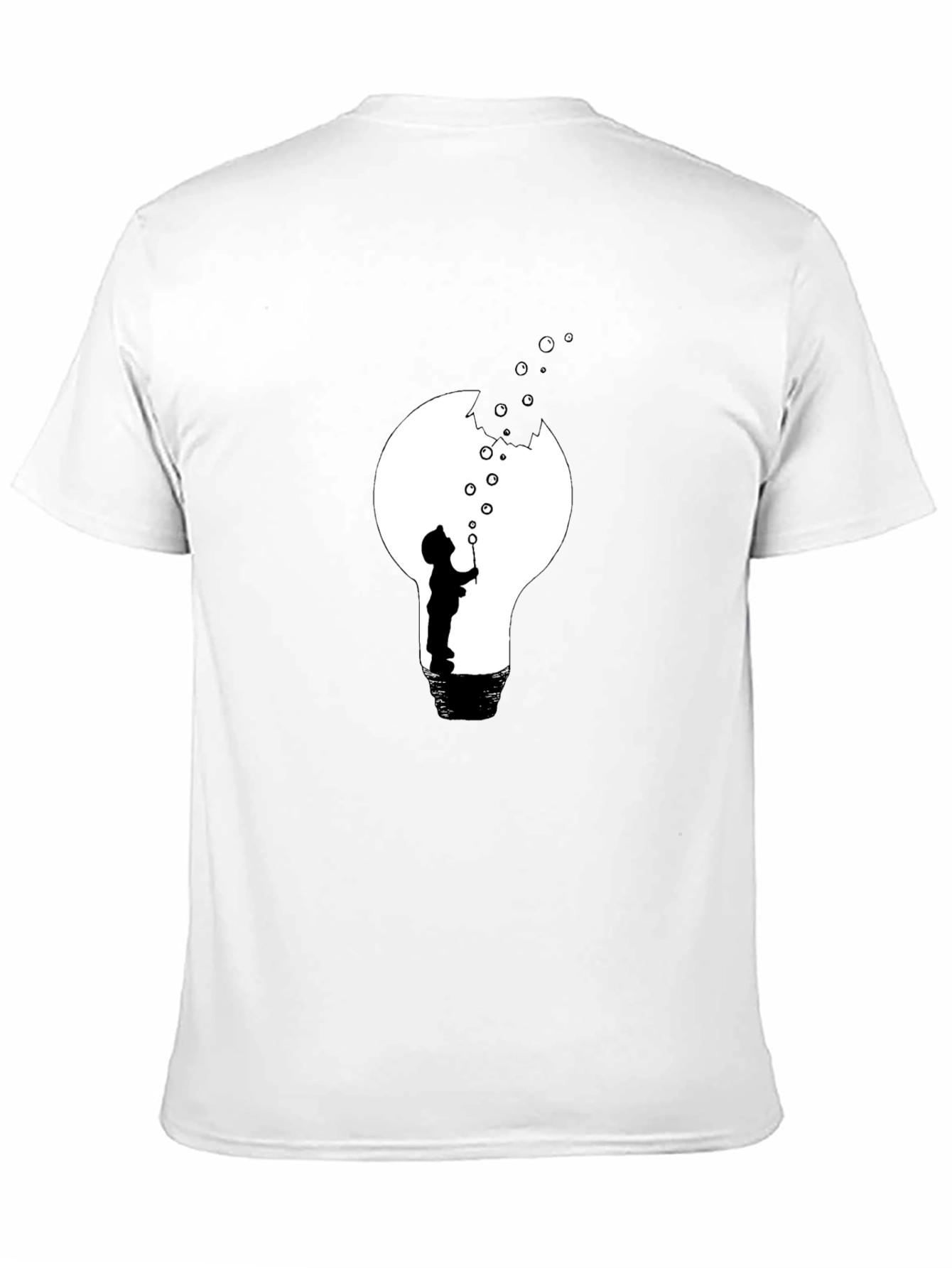 Bubble Lightbulb Graphic Tee - Black