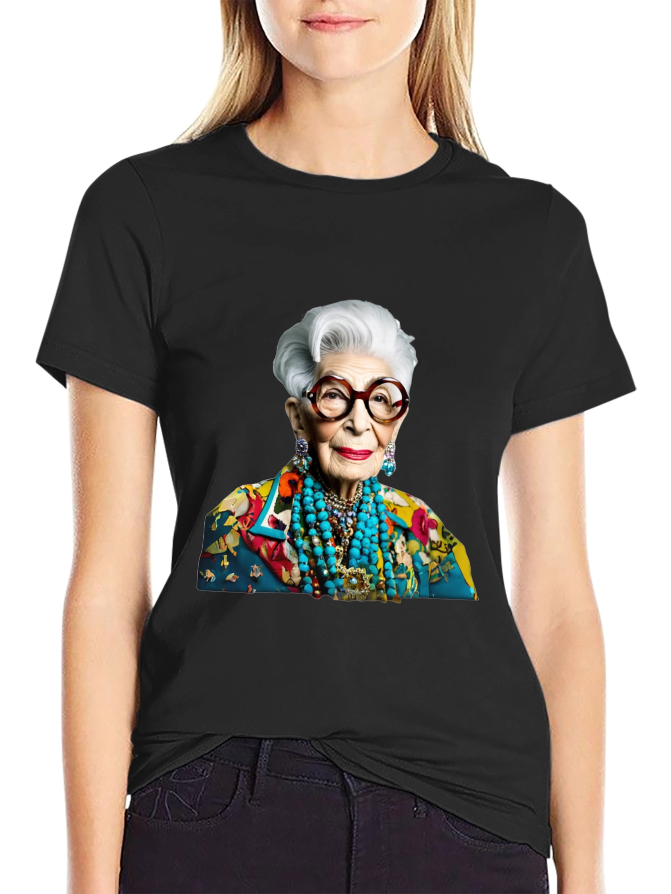 Iris Apfel T-Shirt - Stylish Fashion Icon Tee