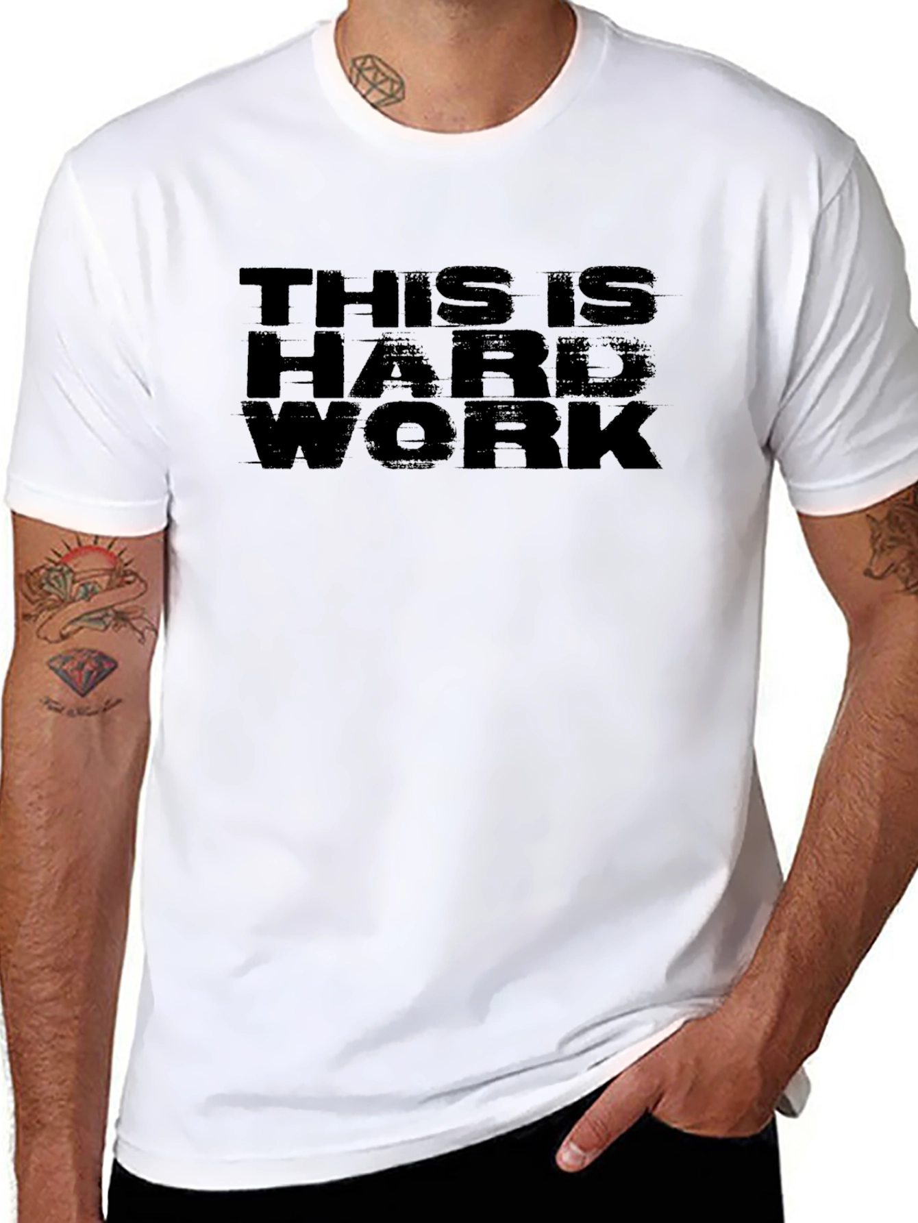 This Is Hard Work Black Graphic Tee