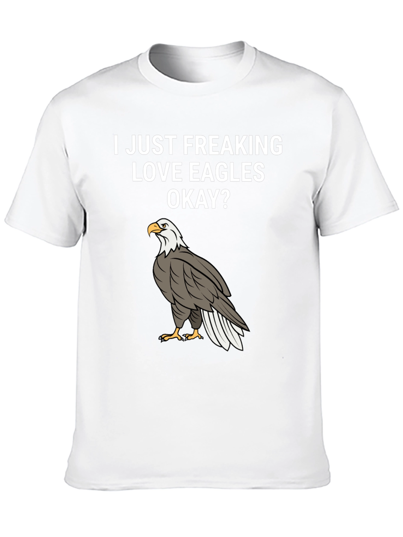 I Love Eagles T-Shirt - Black Cotton Graphic Tee