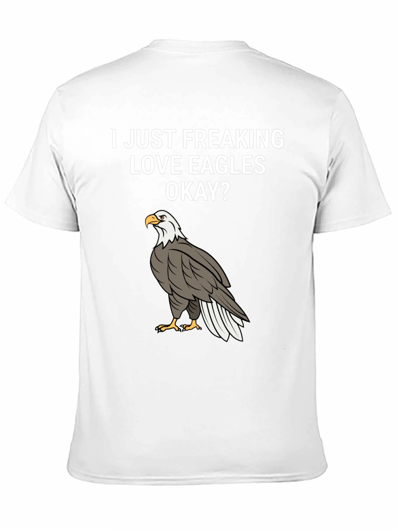 I Love Eagles T-Shirt - Black Cotton Graphic Tee