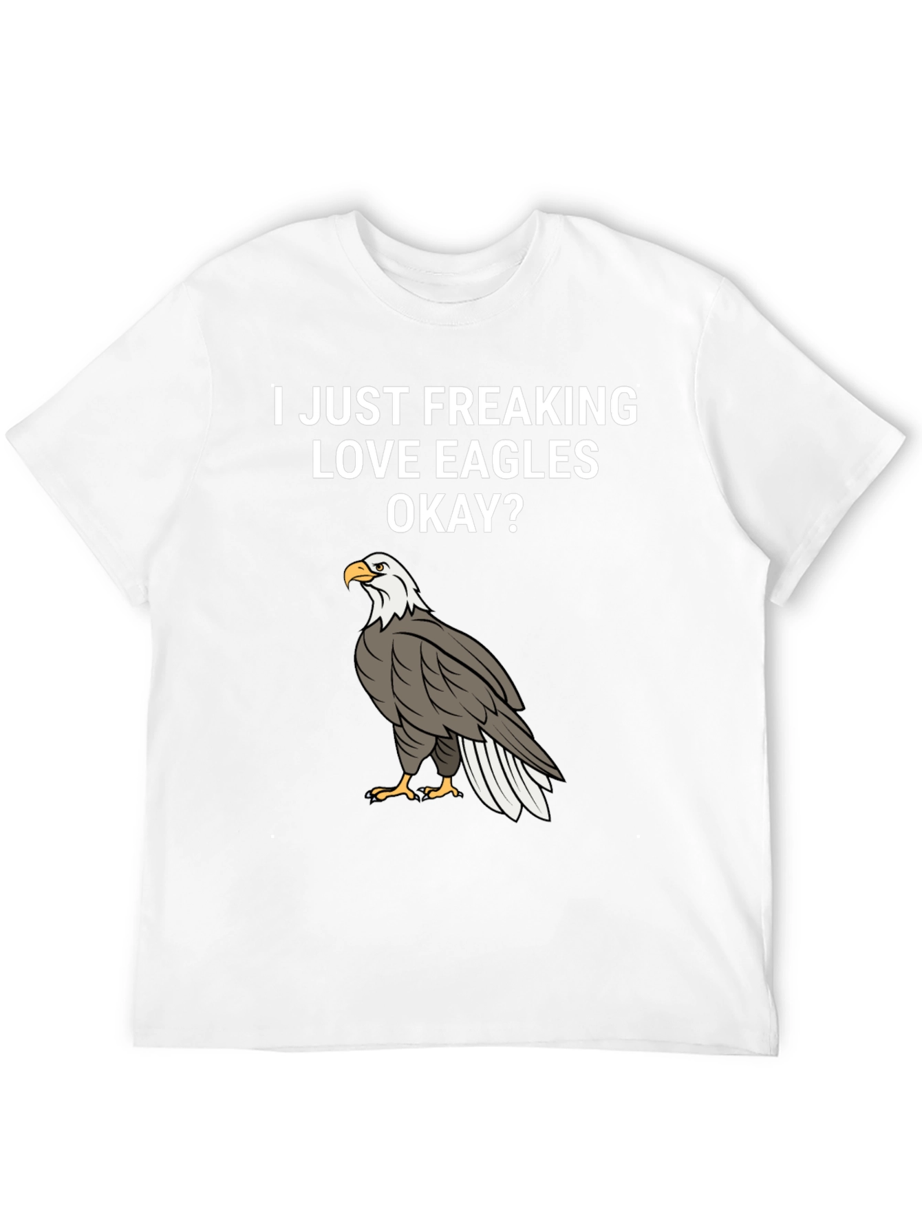 I Love Eagles T-Shirt - Black Cotton Graphic Tee