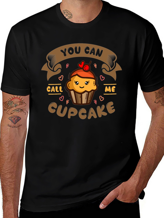 Call Me Cupcake Graphic Tee - Black