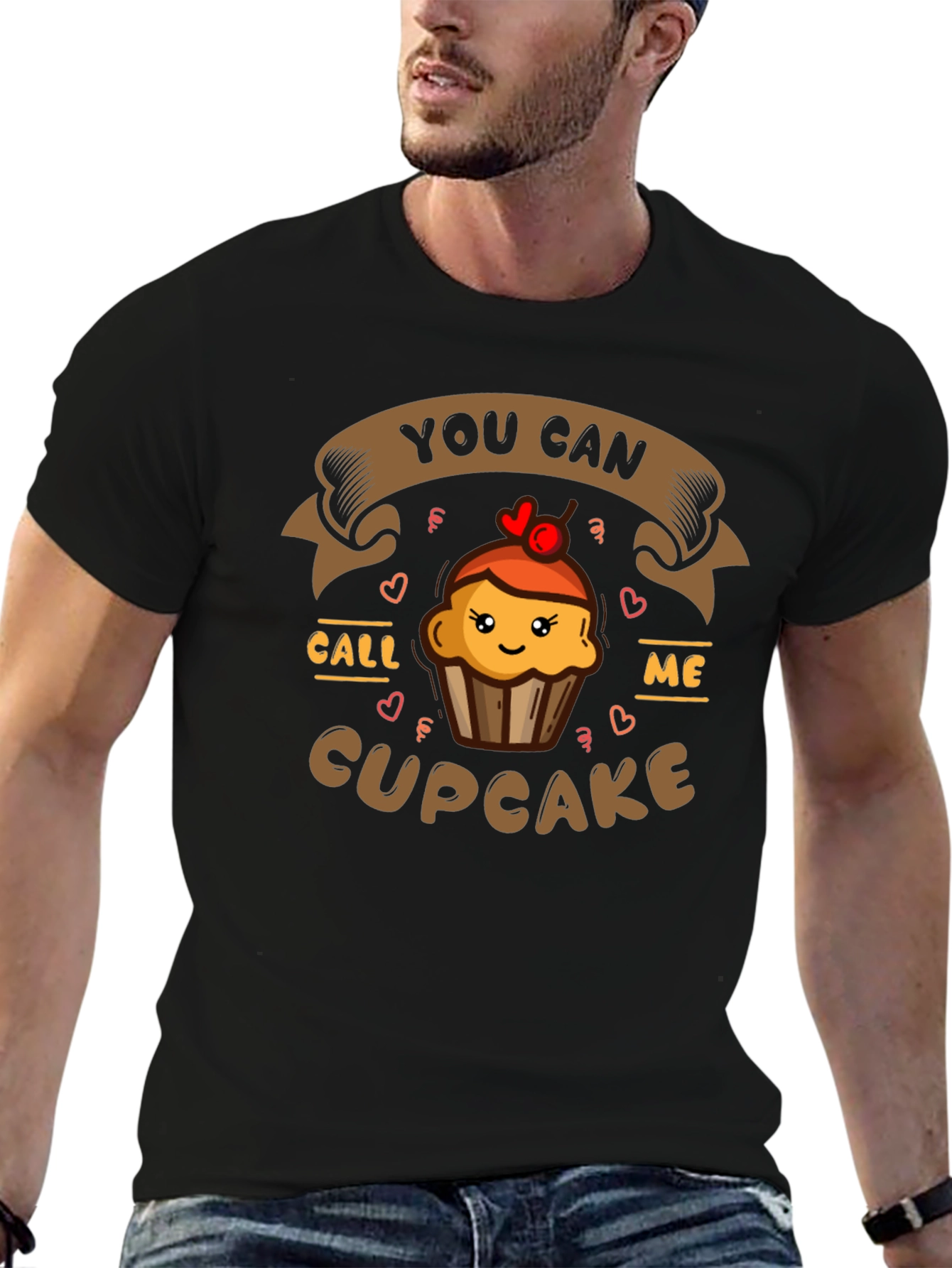 Call Me Cupcake Graphic Tee - Black