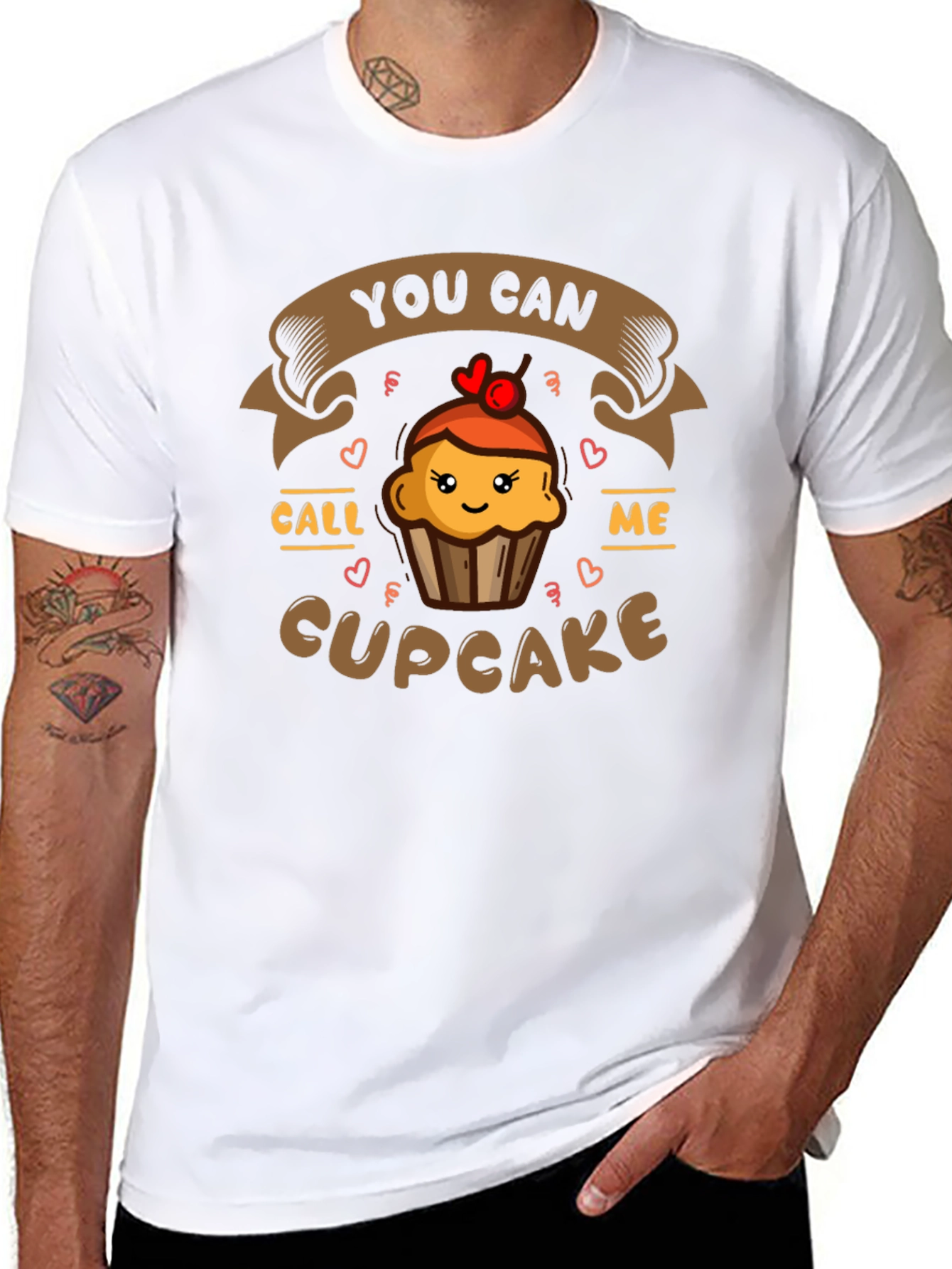 Call Me Cupcake Graphic Tee - Black
