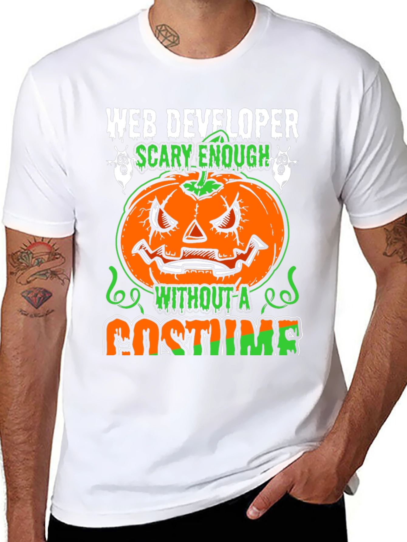 Scary Web Developer Halloween T-Shirt