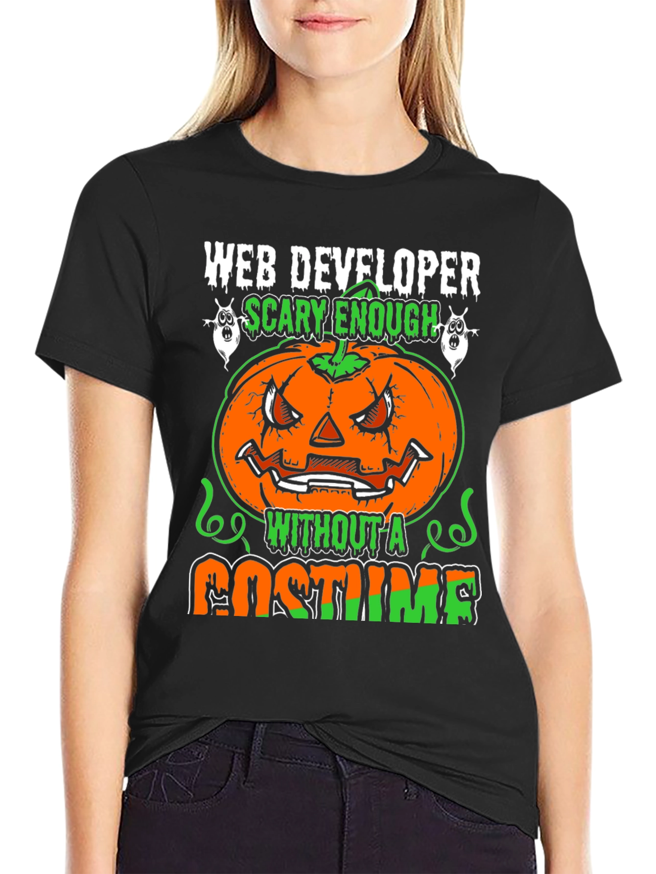 Scary Web Developer Halloween T-Shirt