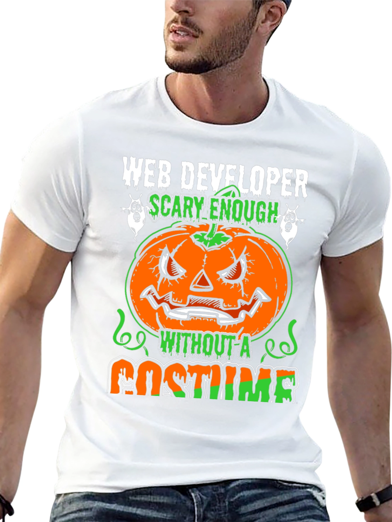 Scary Web Developer Halloween T-Shirt