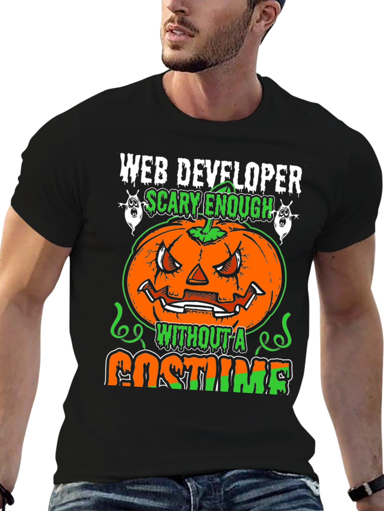 Scary Web Developer Halloween T-Shirt