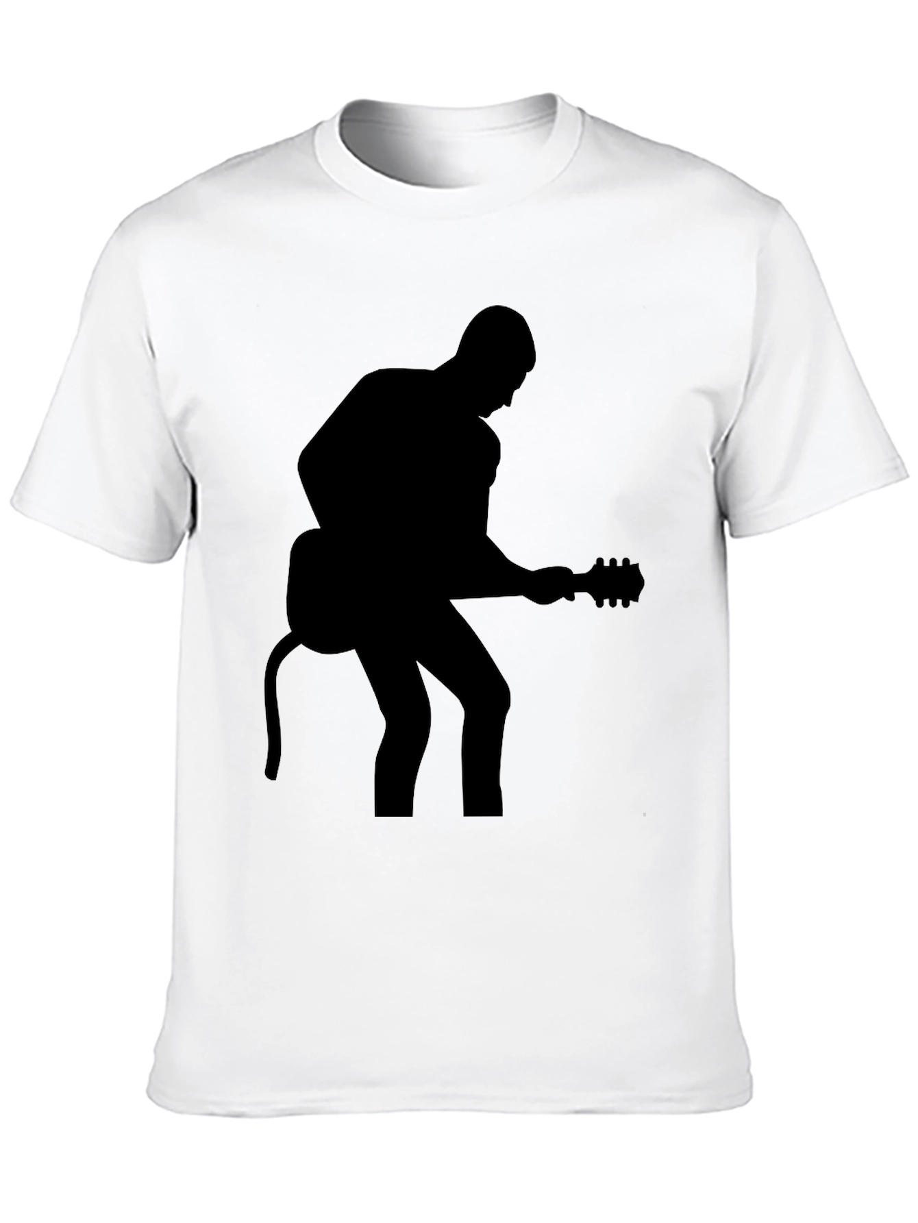 Guitar Player Silhouette Black T-Shirt