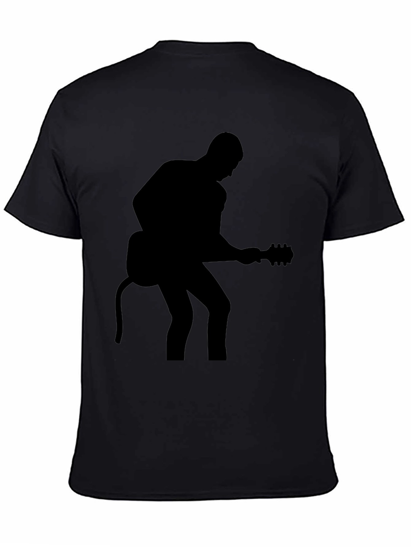 Guitar Player Silhouette Black T-Shirt