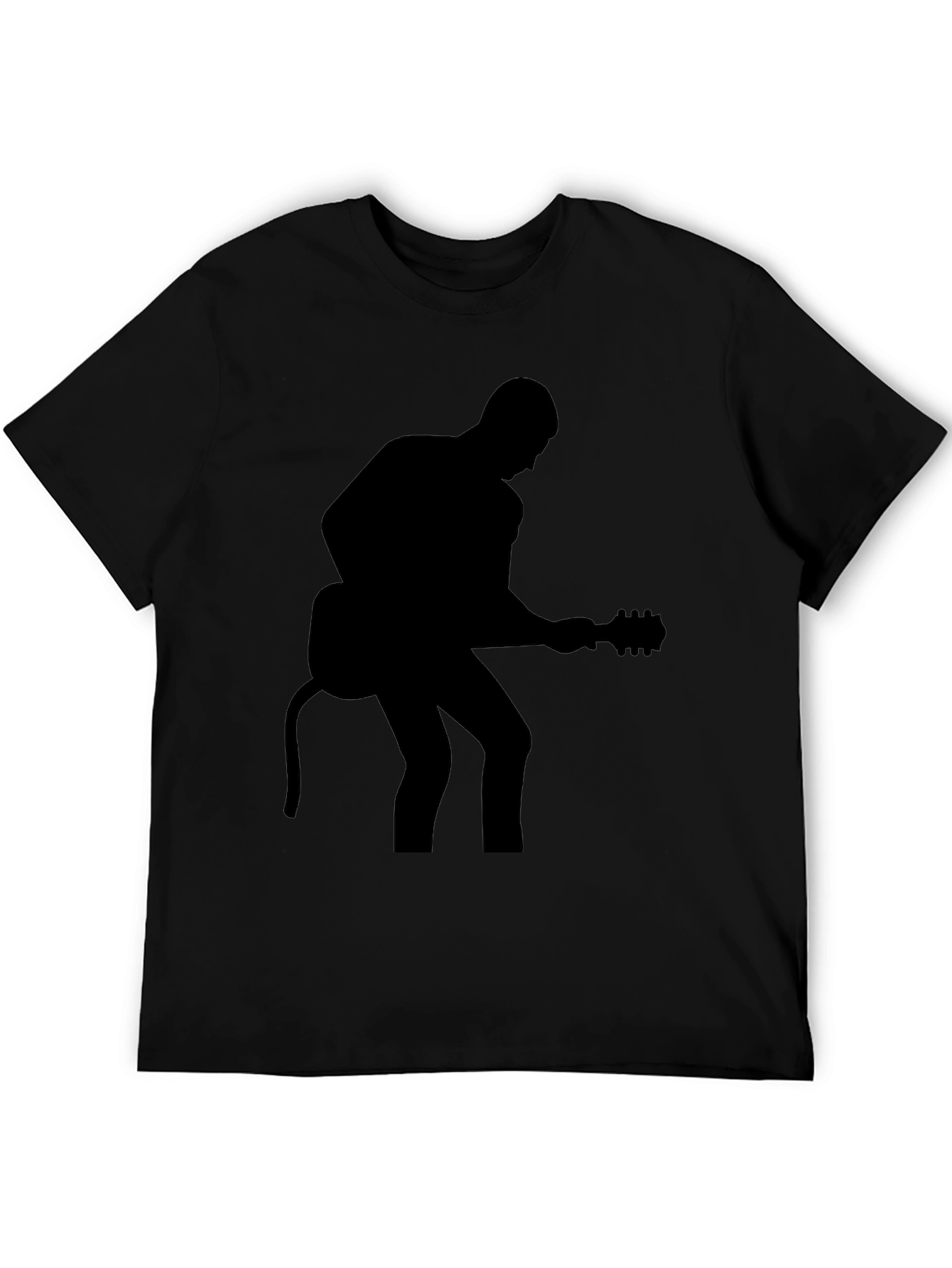 Guitar Player Silhouette Black T-Shirt