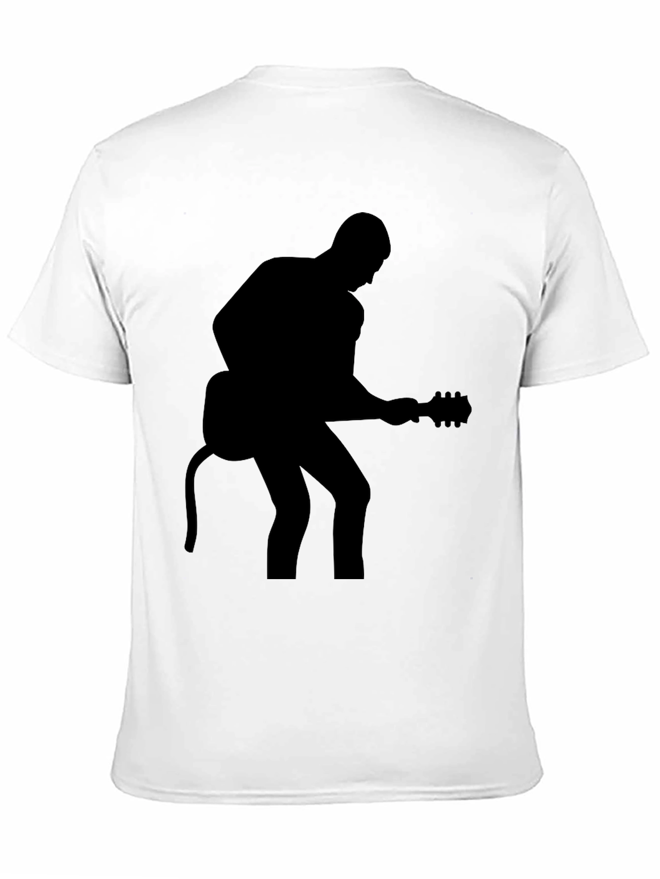 Guitar Player Silhouette Black T-Shirt