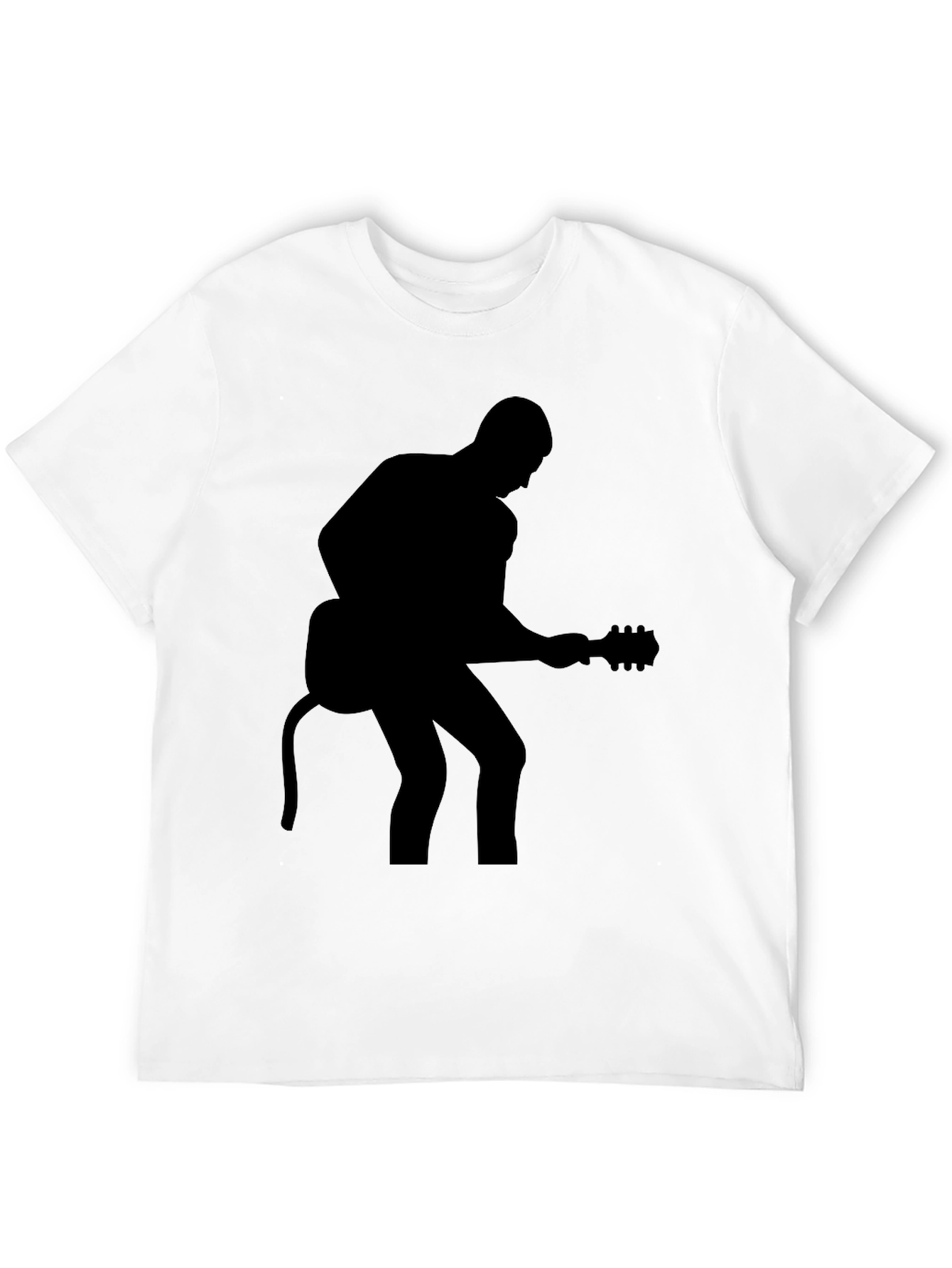 Guitar Player Silhouette Black T-Shirt