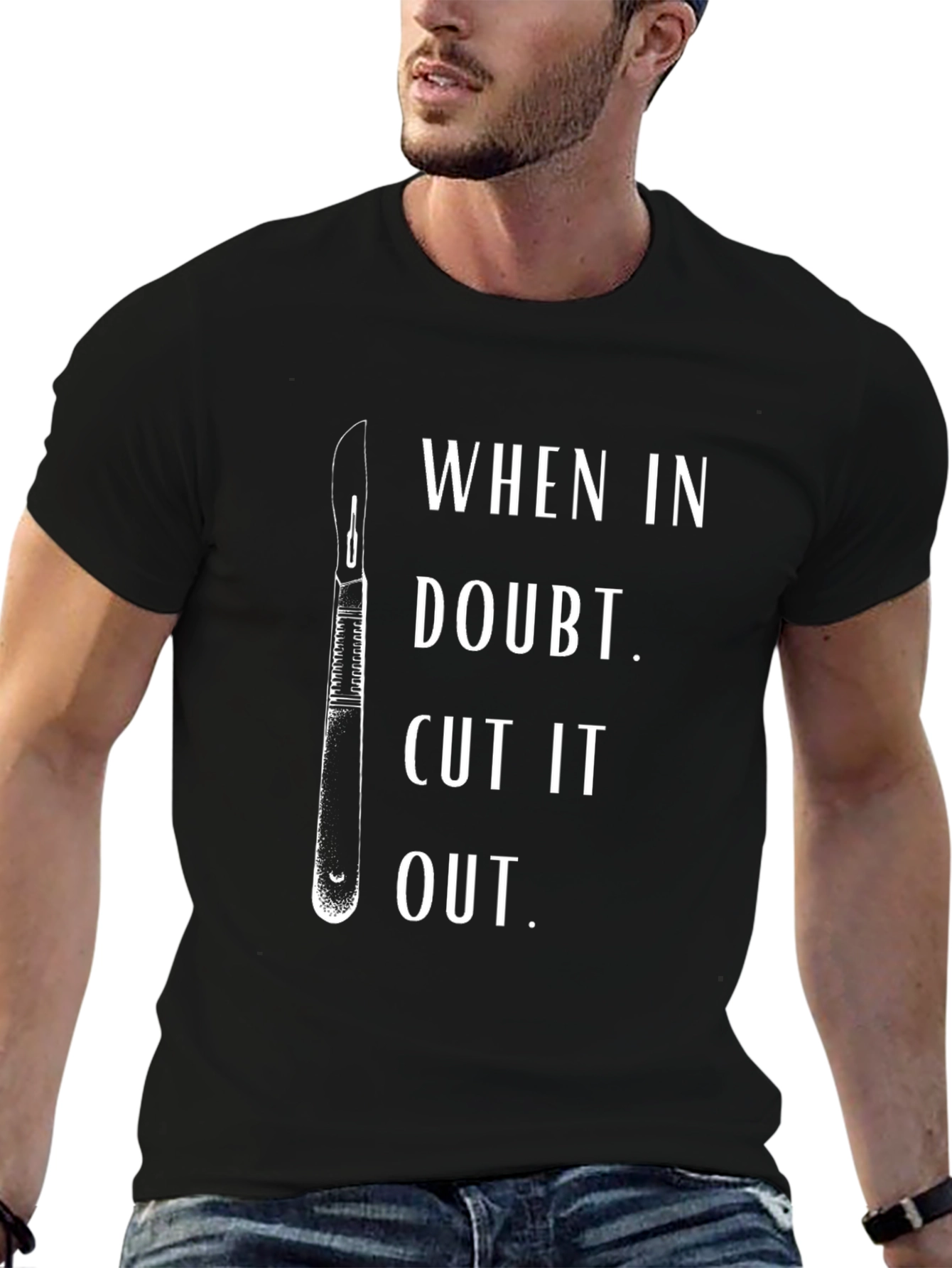 When In Doubt Cut It Out Graphic Tee