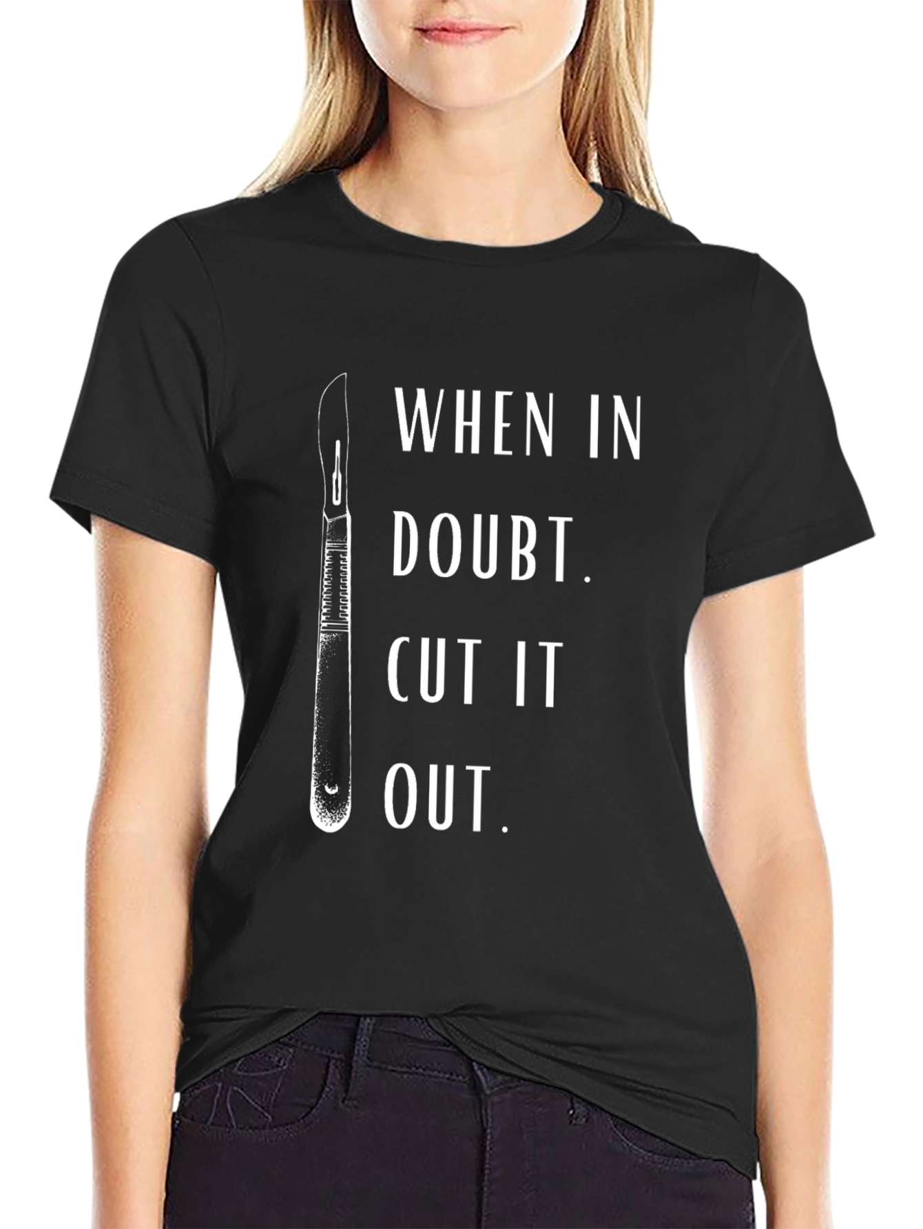 When In Doubt Cut It Out Graphic Tee
