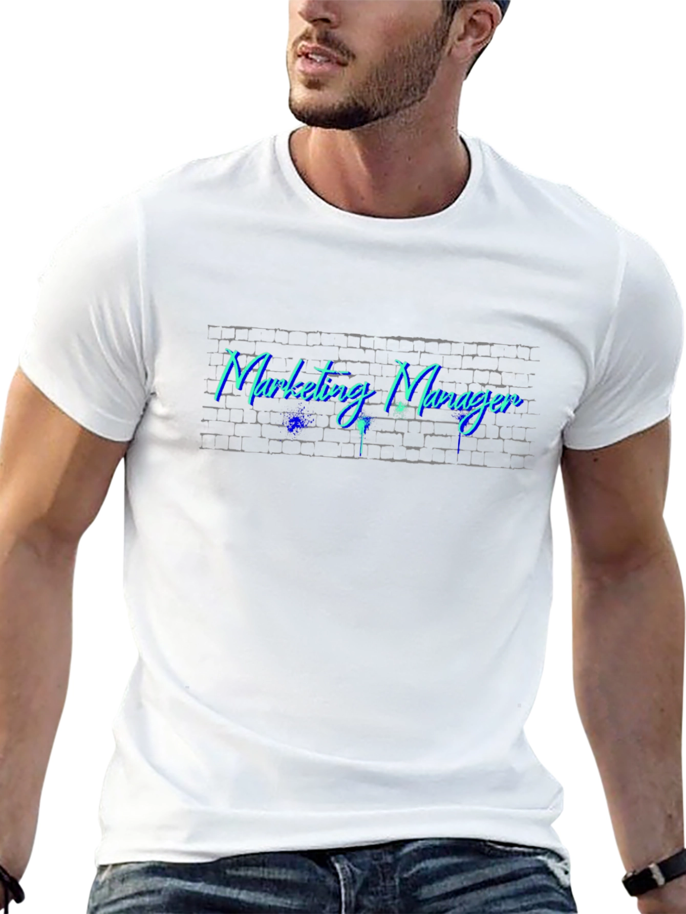 Marketing Manager Brick Wall Graphic T-Shirt