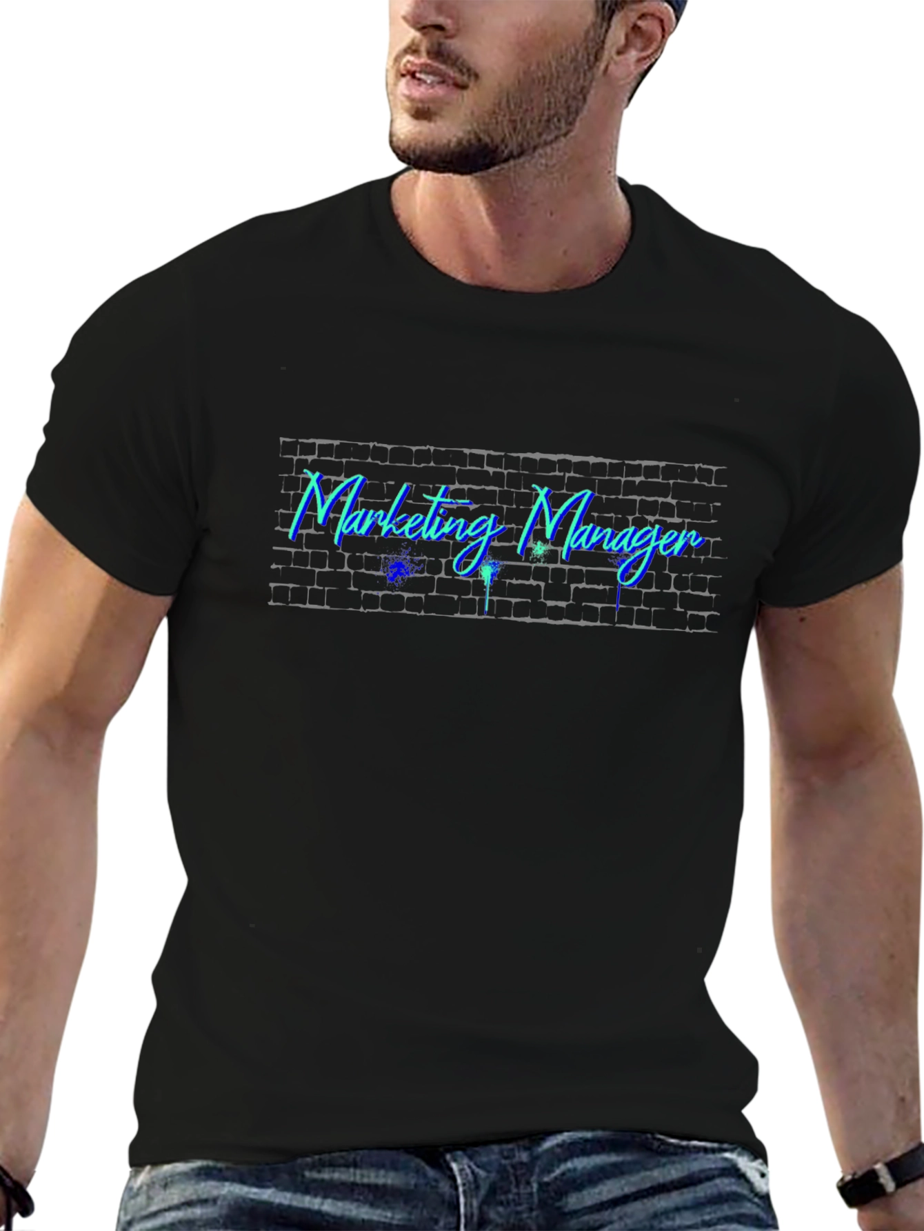 Marketing Manager Brick Wall Graphic T-Shirt
