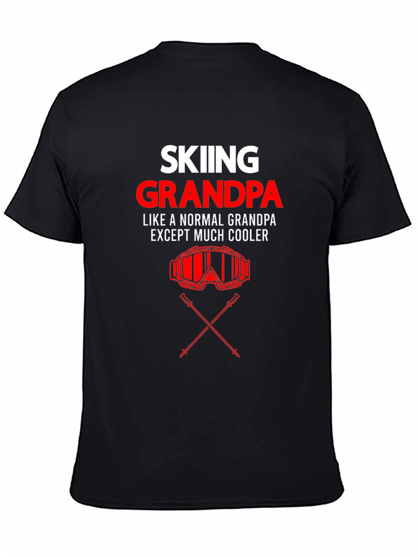 Skiing Grandpa T-Shirt - Cool Grandfather Gift
