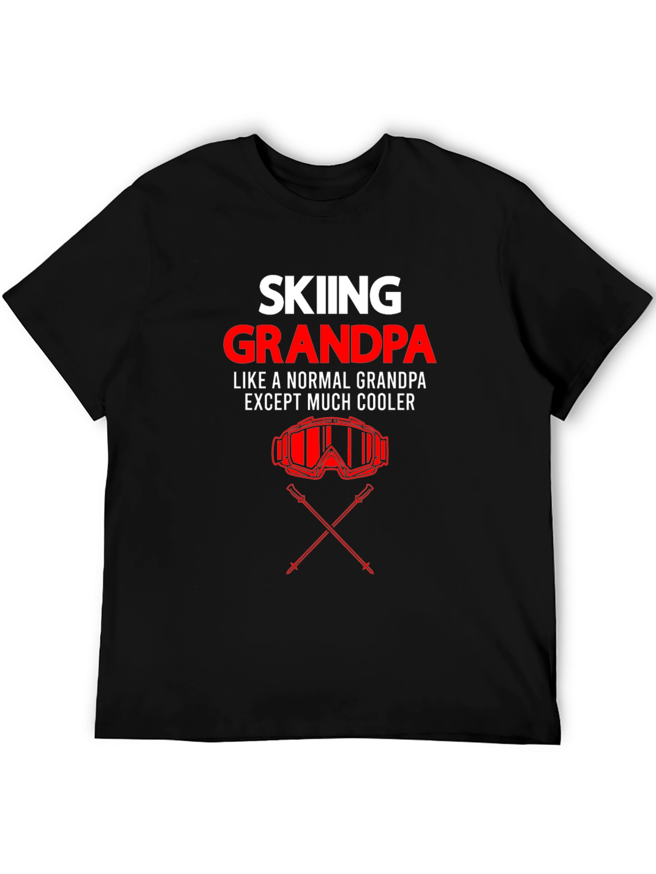 Skiing Grandpa T-Shirt - Cool Grandfather Gift