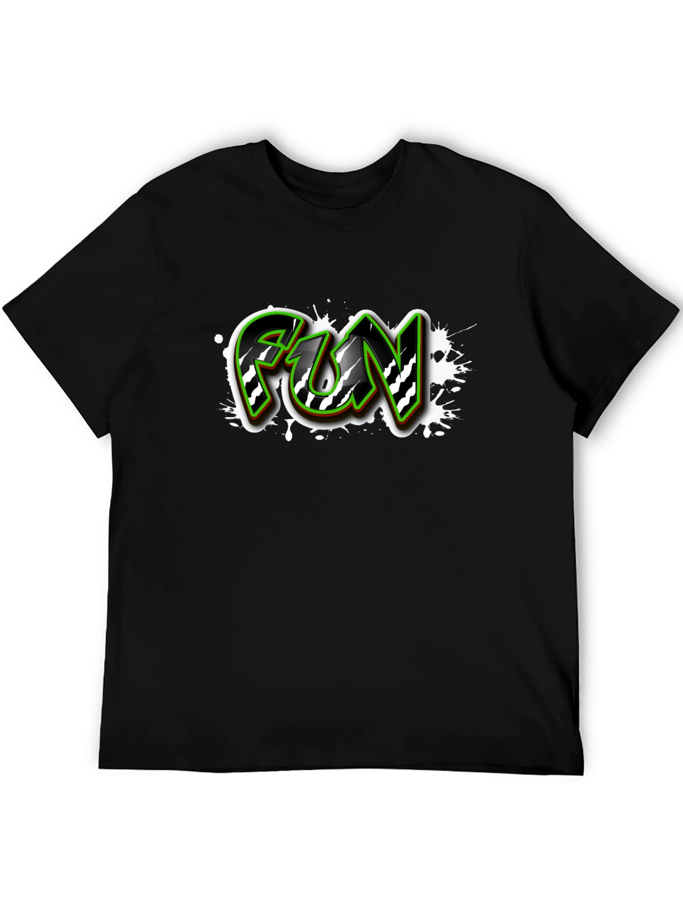 Fun Graphic Tee - Trendy Black T-Shirt