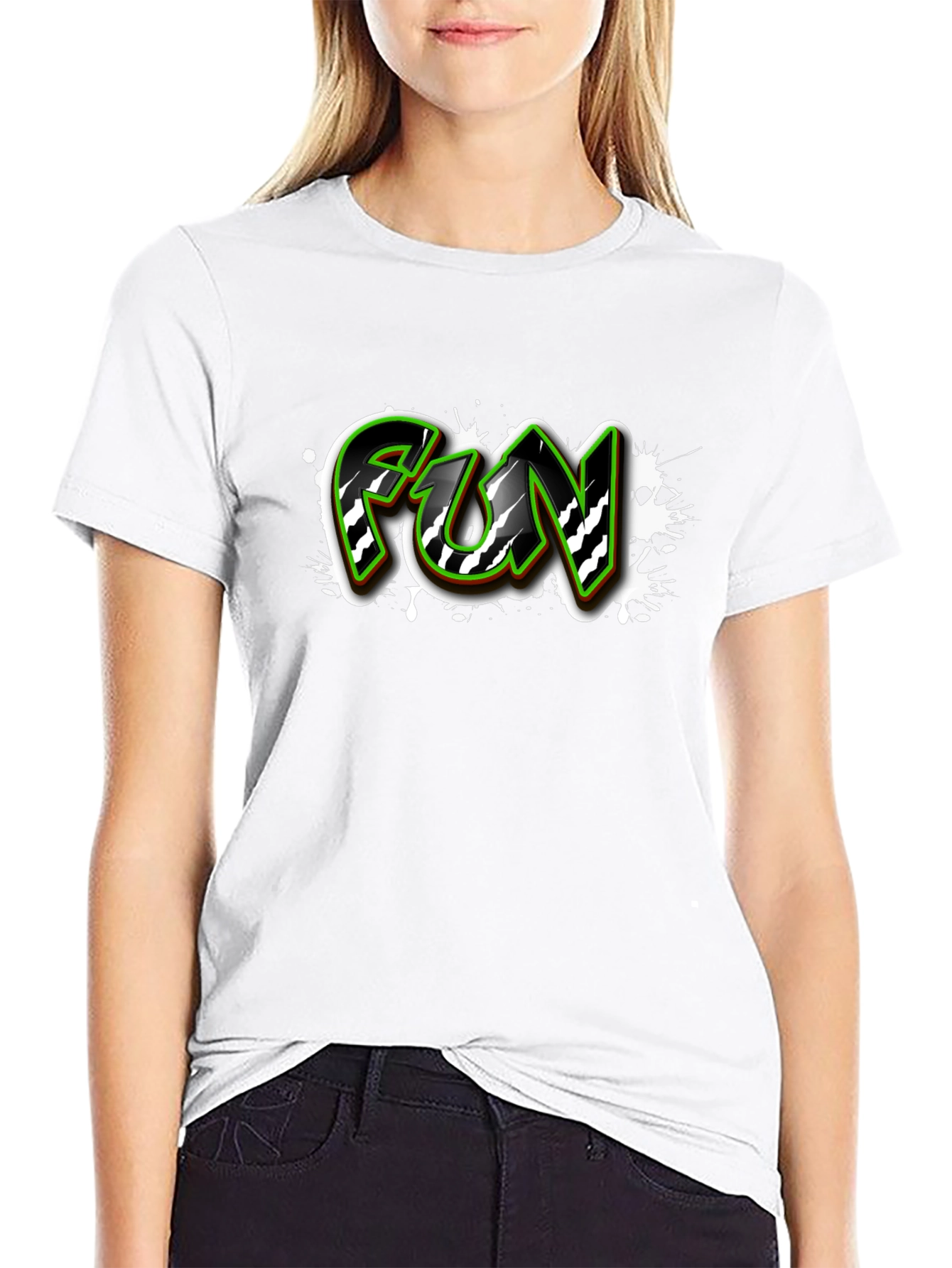 Fun Graphic Tee - Trendy Black T-Shirt