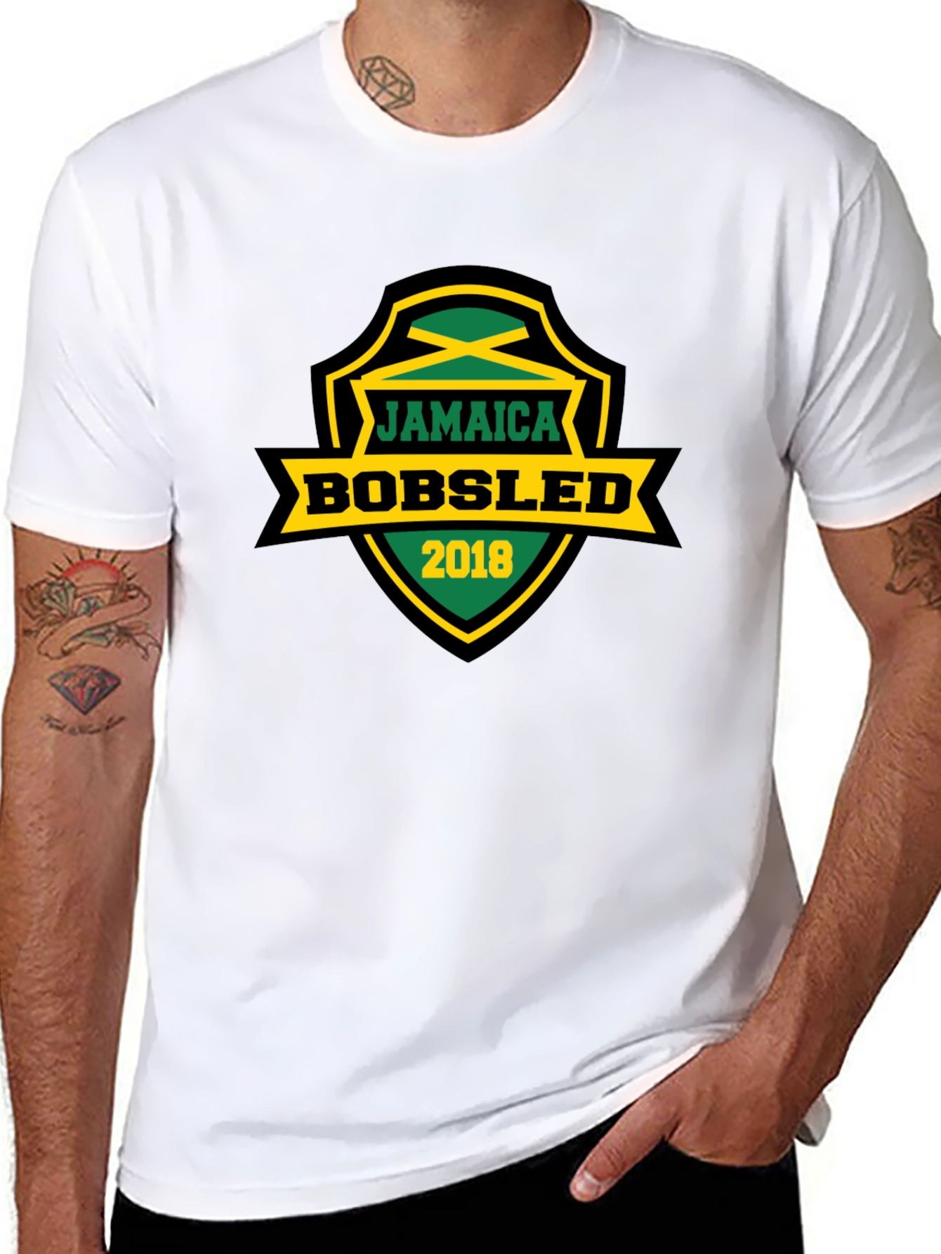 Jamaica Bobsled 2018 Graphic Tee - Black