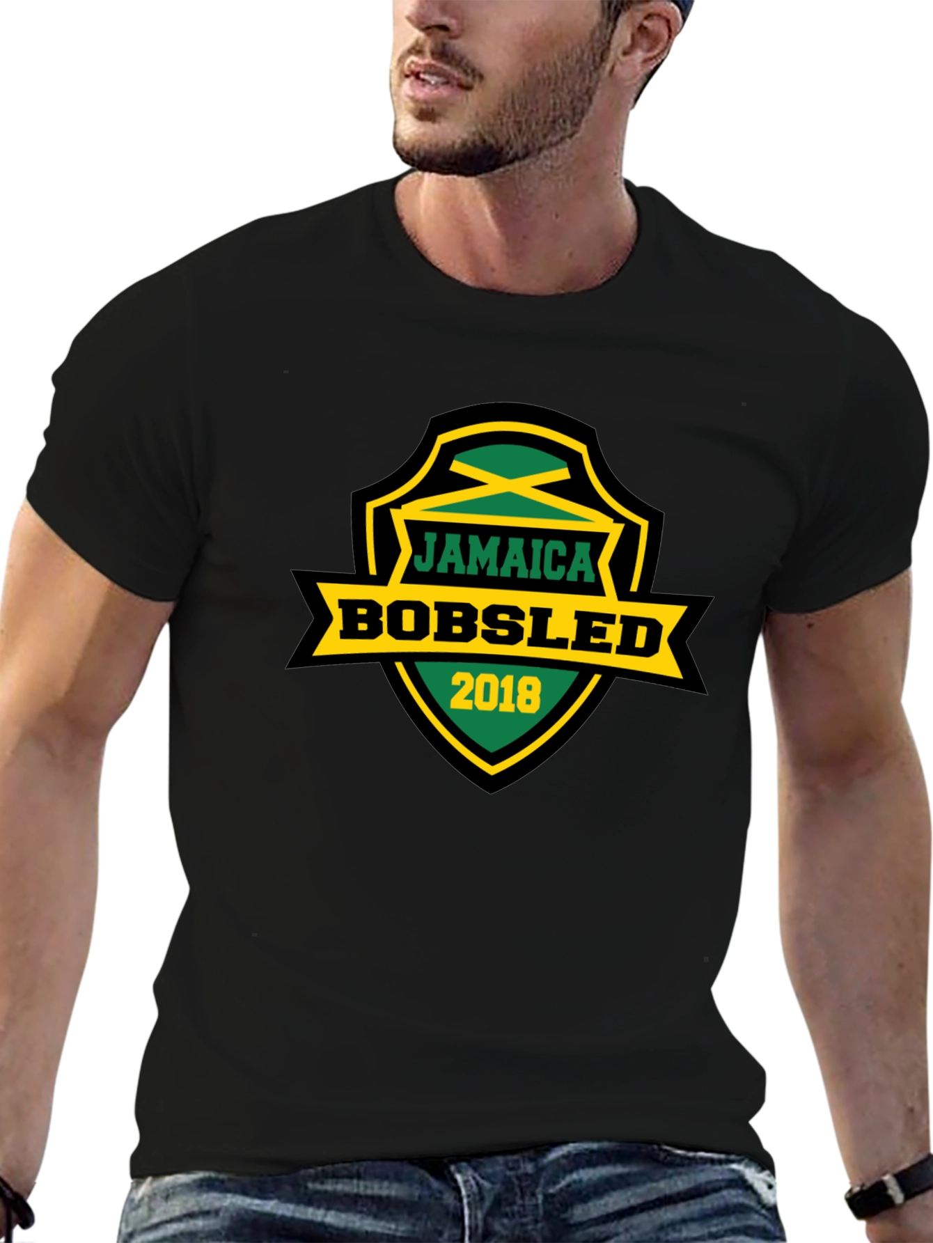 Jamaica Bobsled 2018 Graphic Tee - Black