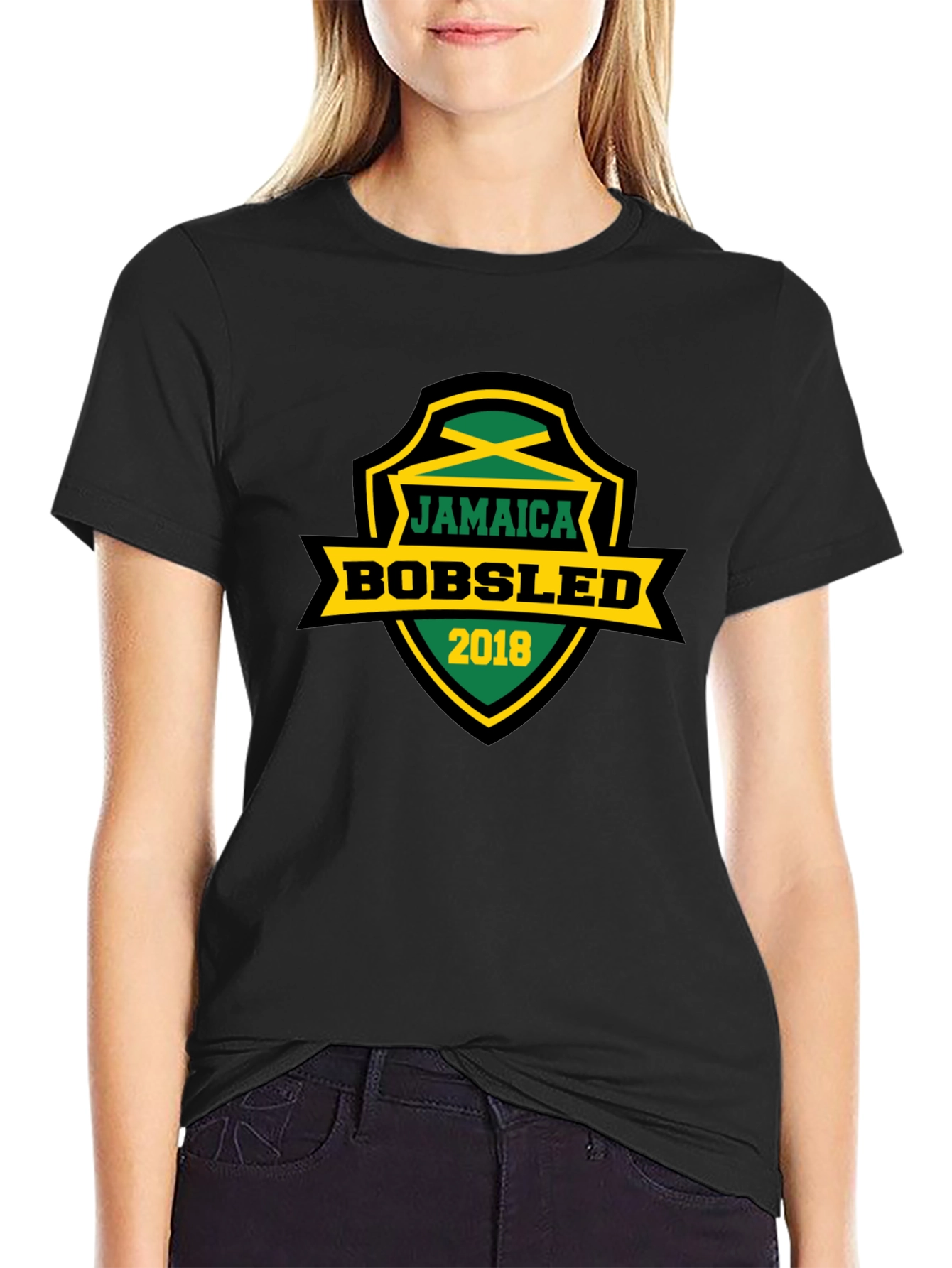 Jamaica Bobsled 2018 Graphic Tee - Black