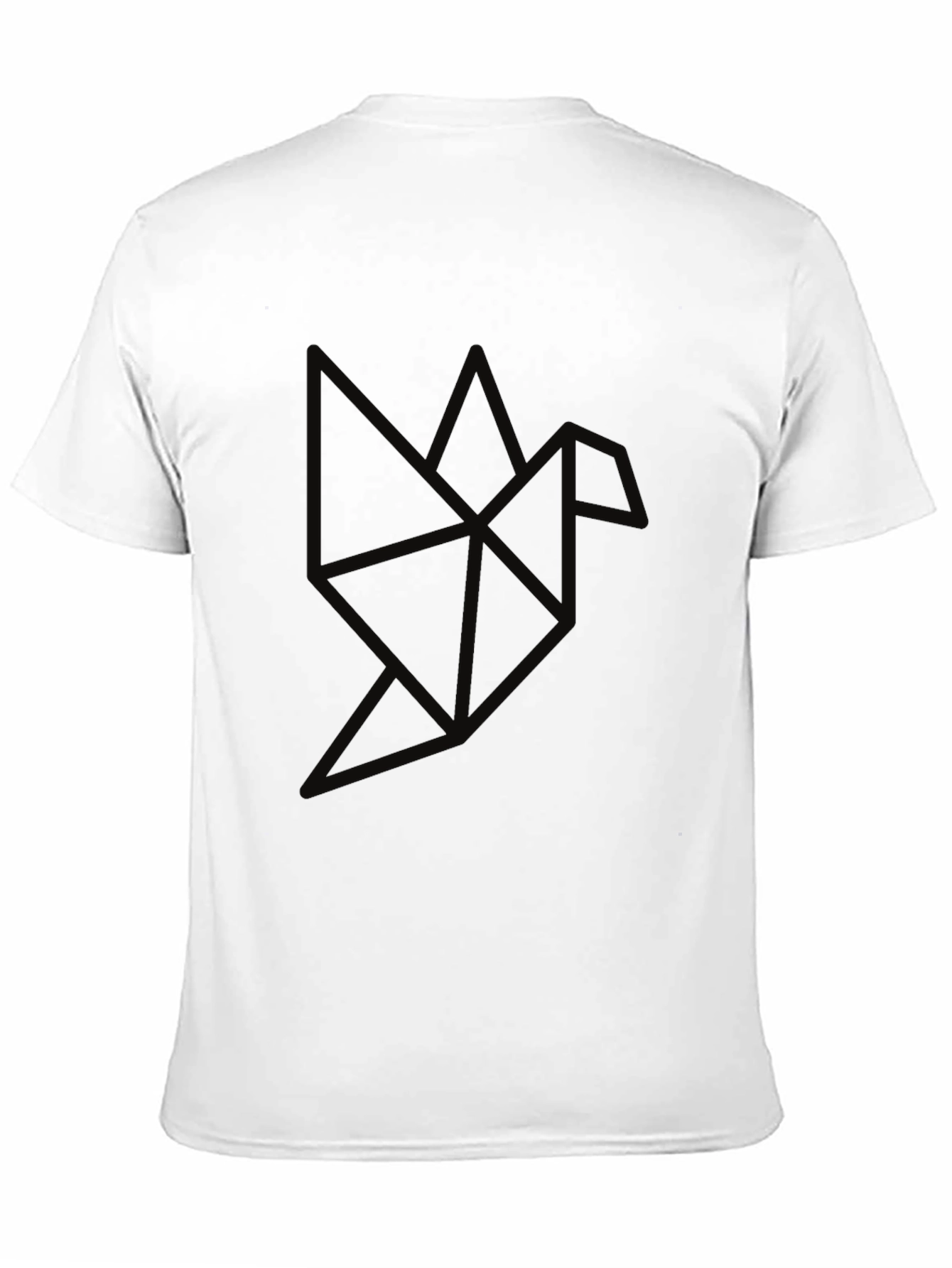 Geometric Bird Black Graphic Tee - Modern Menswear