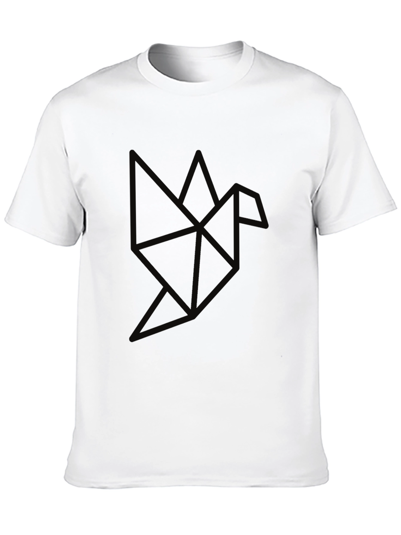 Geometric Bird Black Graphic Tee - Modern Menswear