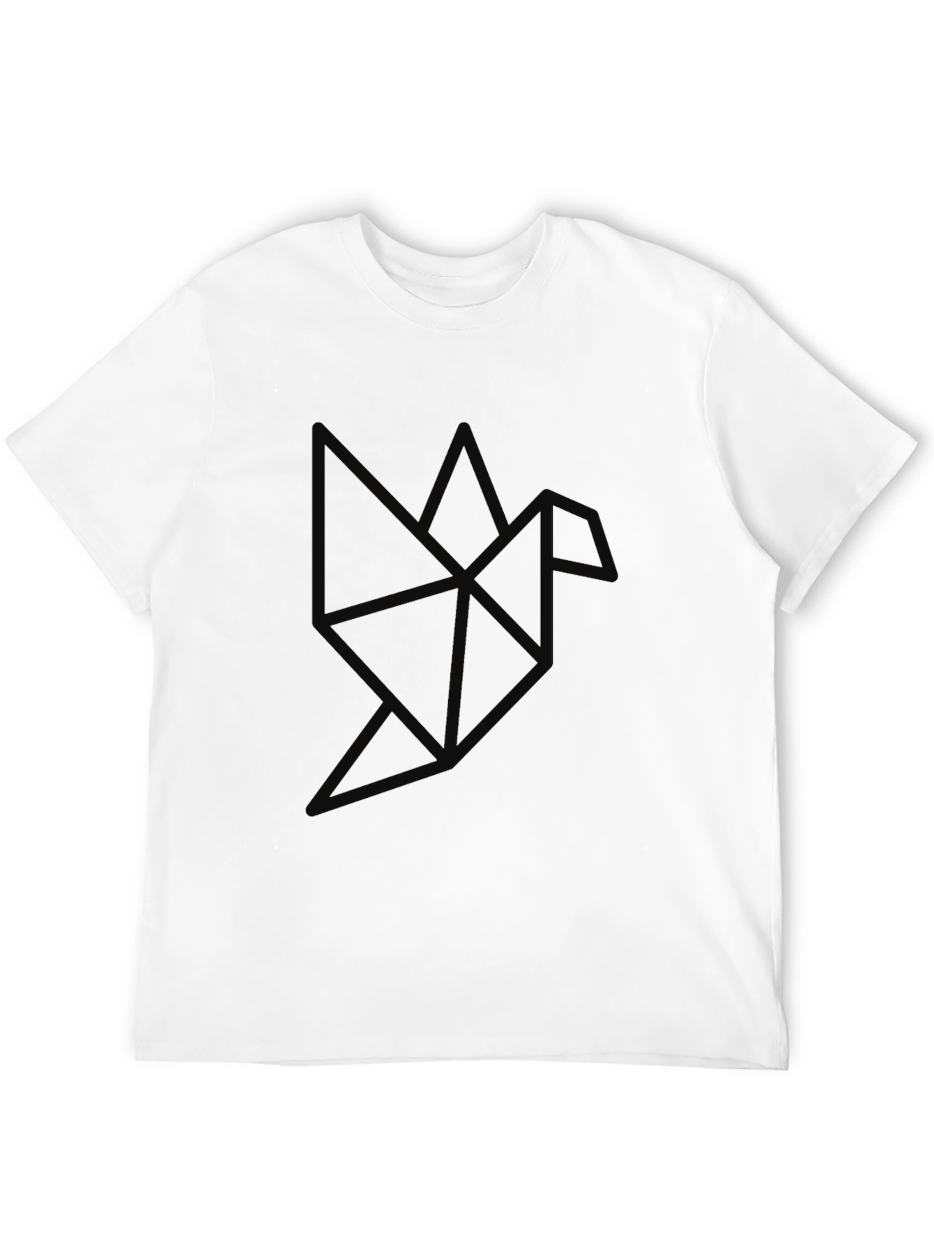 Geometric Bird Black Graphic Tee - Modern Menswear