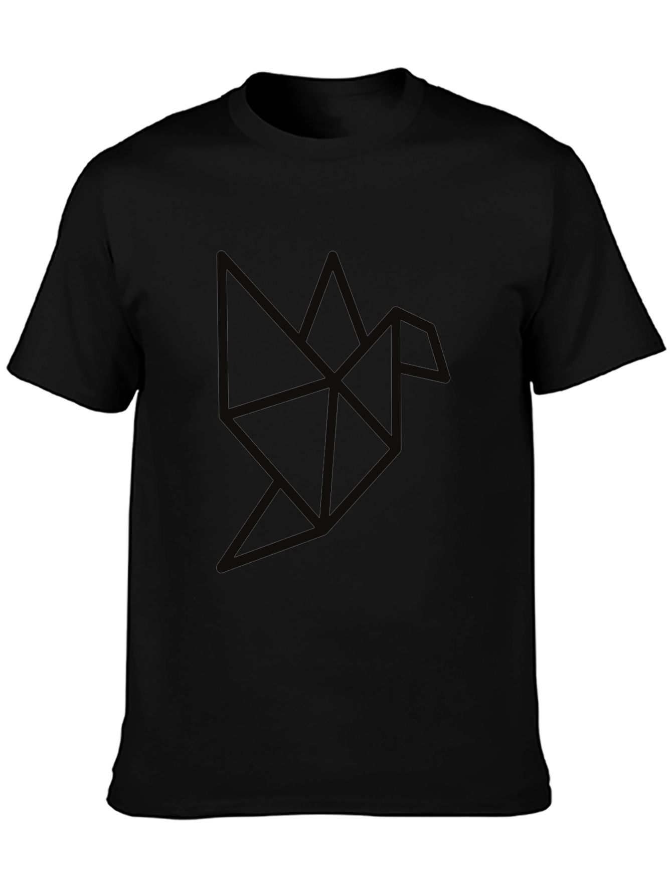 Geometric Bird Black Graphic Tee - Modern Menswear