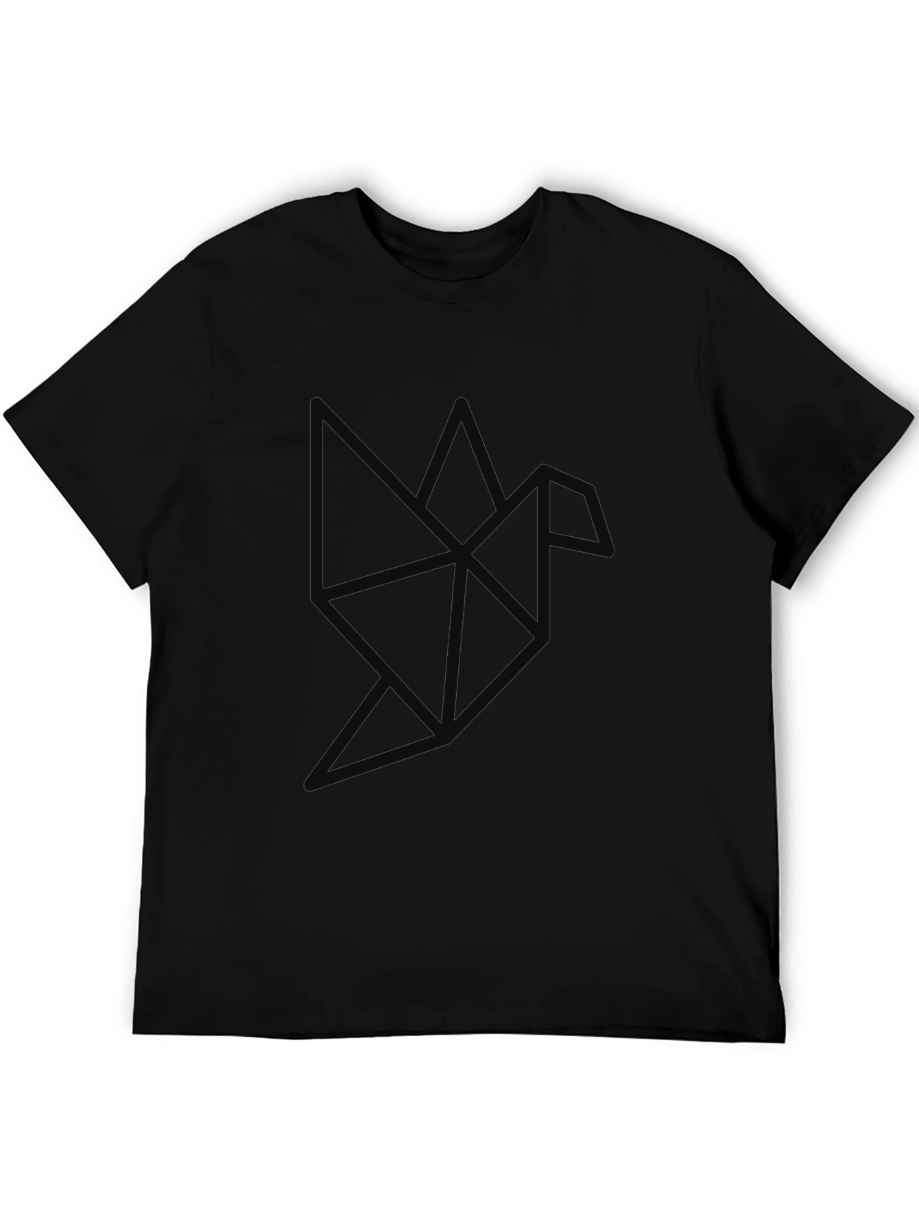 Geometric Bird Black Graphic Tee - Modern Menswear
