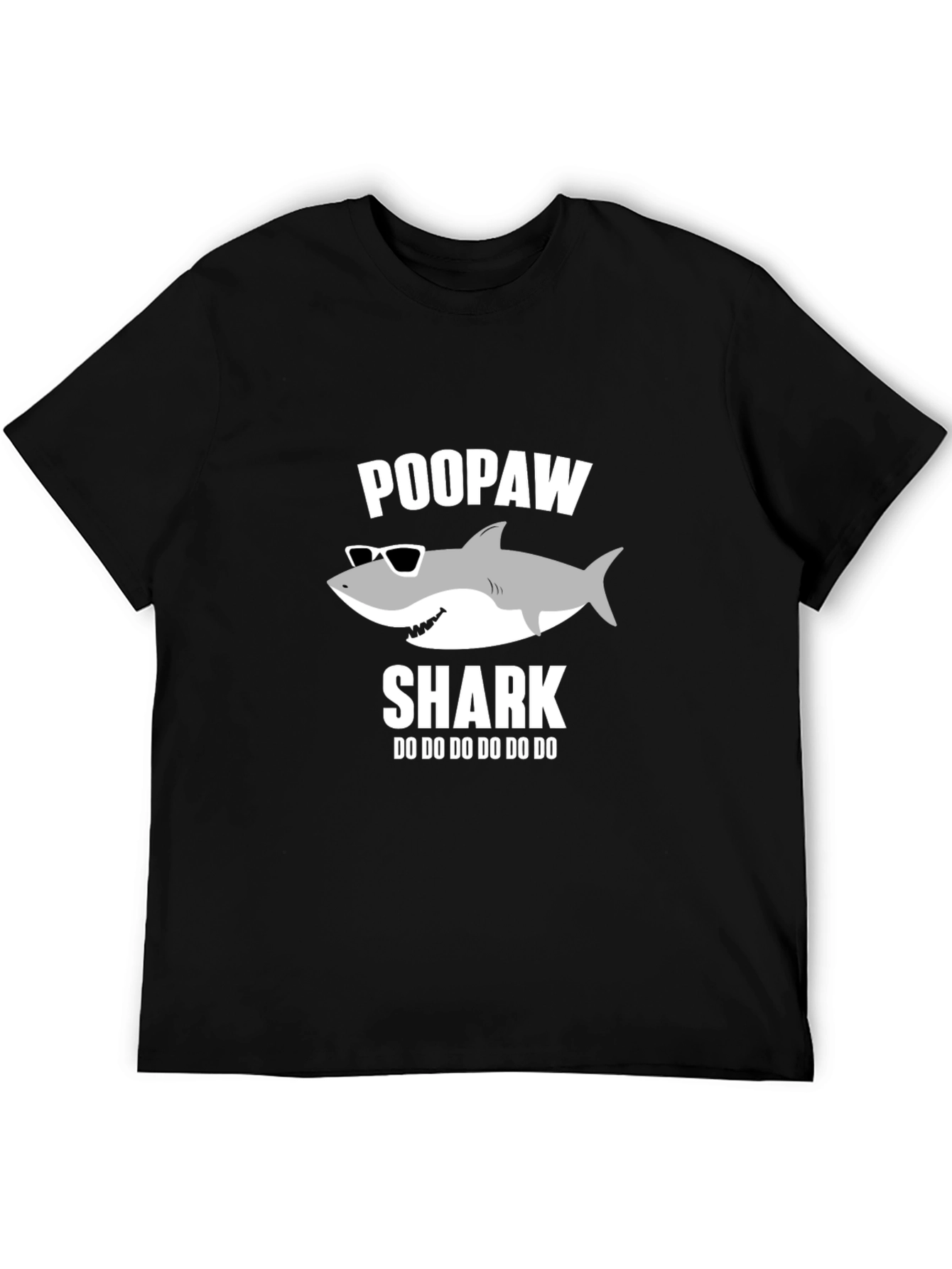 Poopaw Shark Graphic T-Shirt - Dad Grandfather Gift