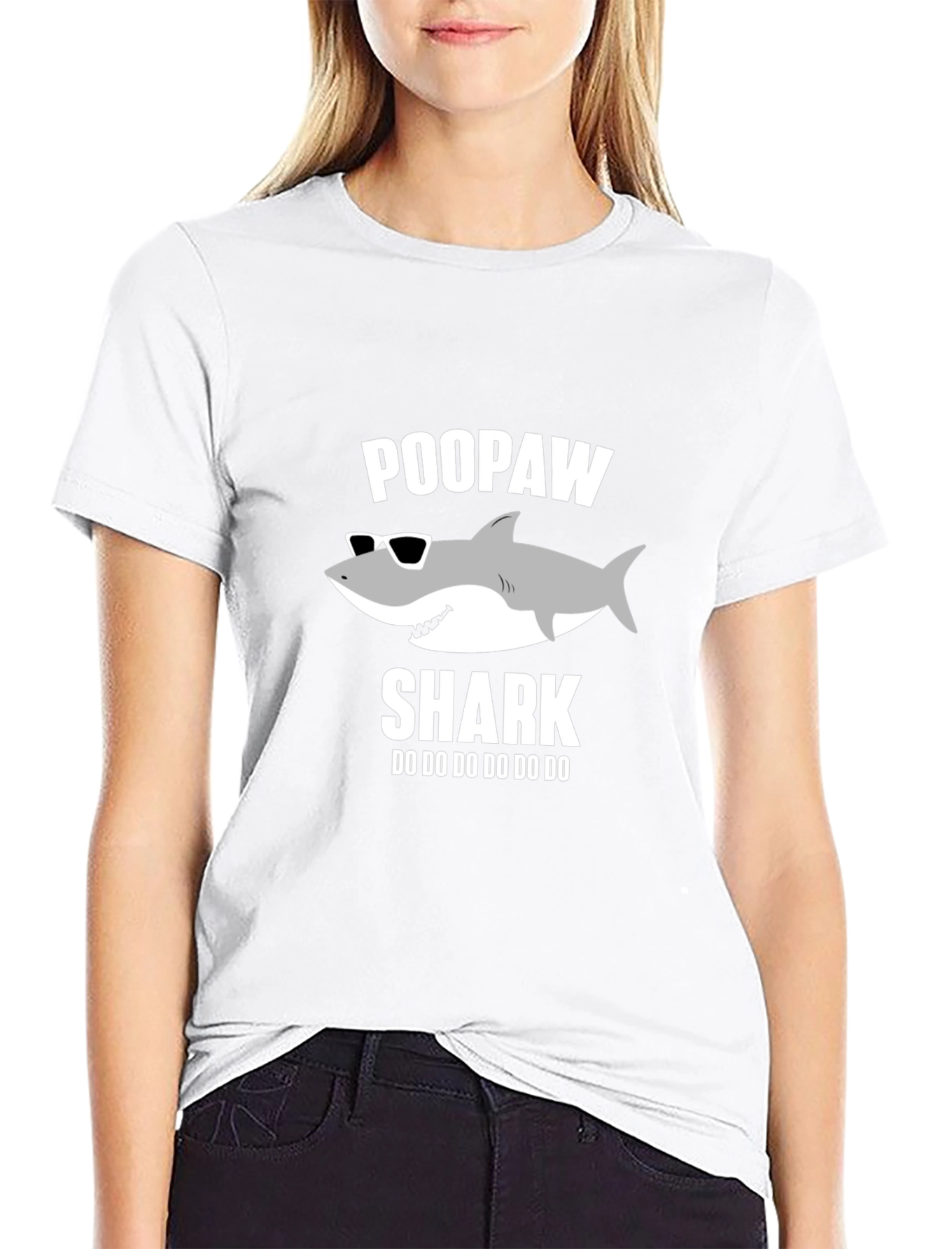 Poopaw Shark Graphic T-Shirt - Dad Grandfather Gift