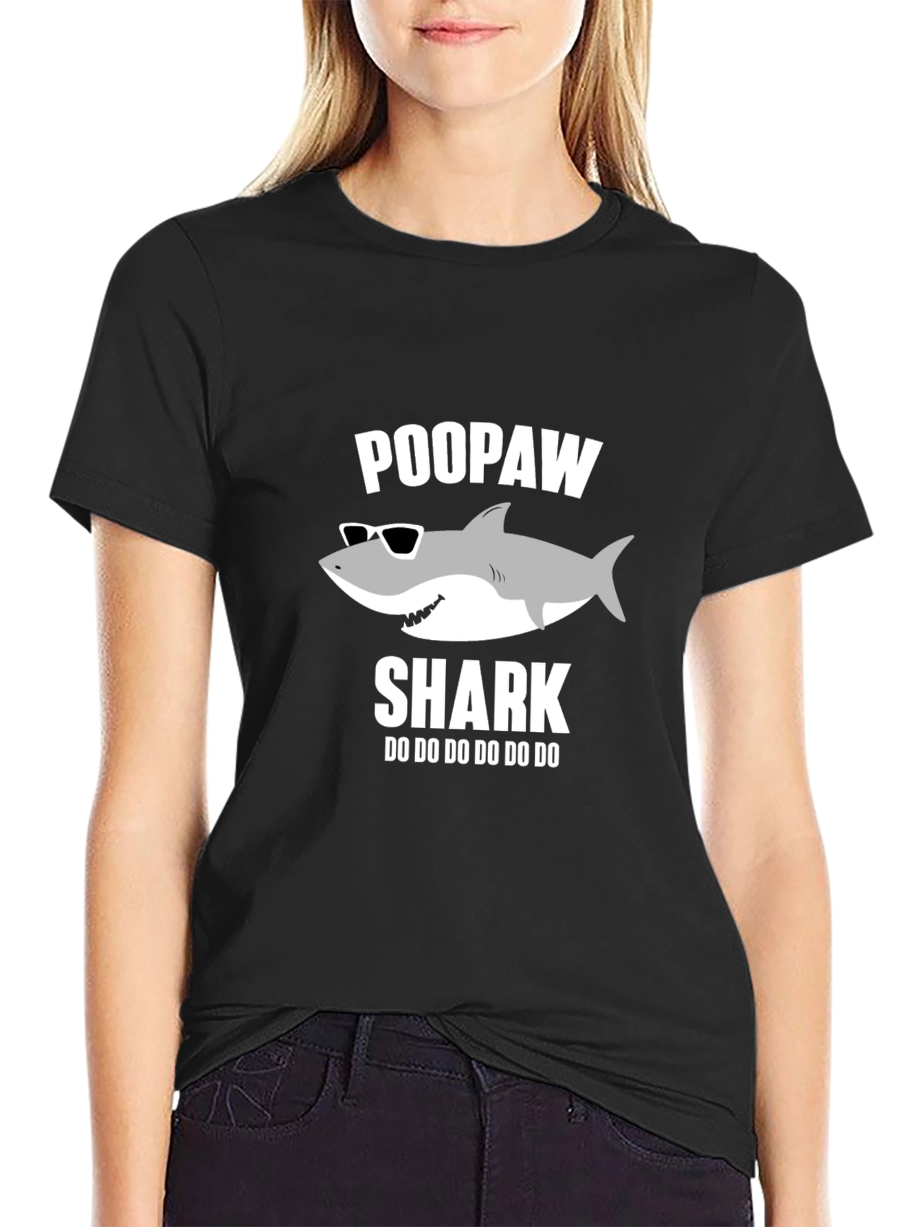 Poopaw Shark Graphic T-Shirt - Dad Grandfather Gift