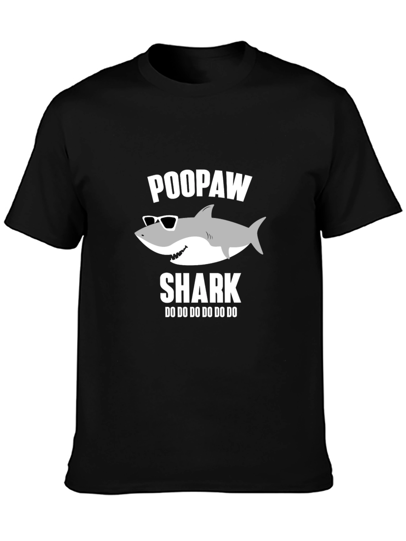 Poopaw Shark Graphic T-Shirt - Dad Grandfather Gift