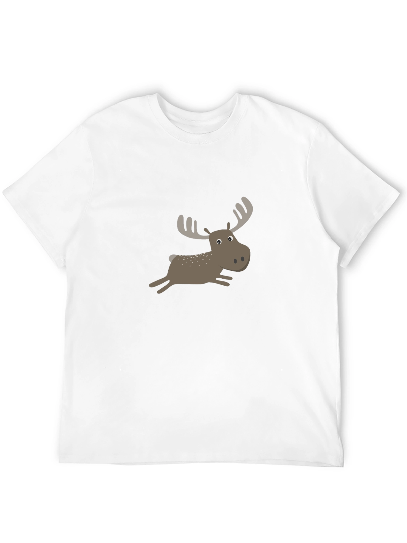Black Moose Cartoon T-Shirt