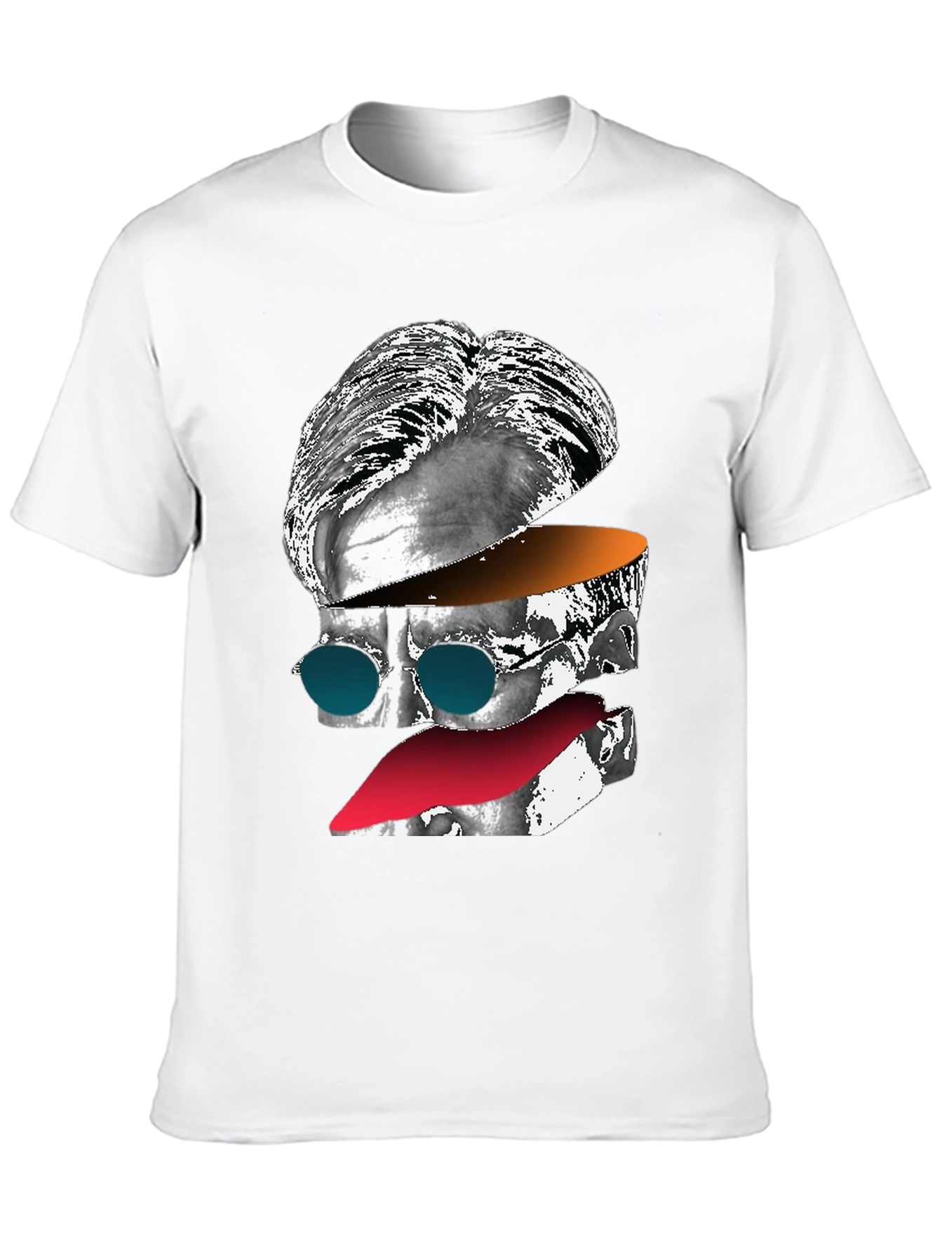 Abstract Face Graphic Tee - Mens Black T-Shirt