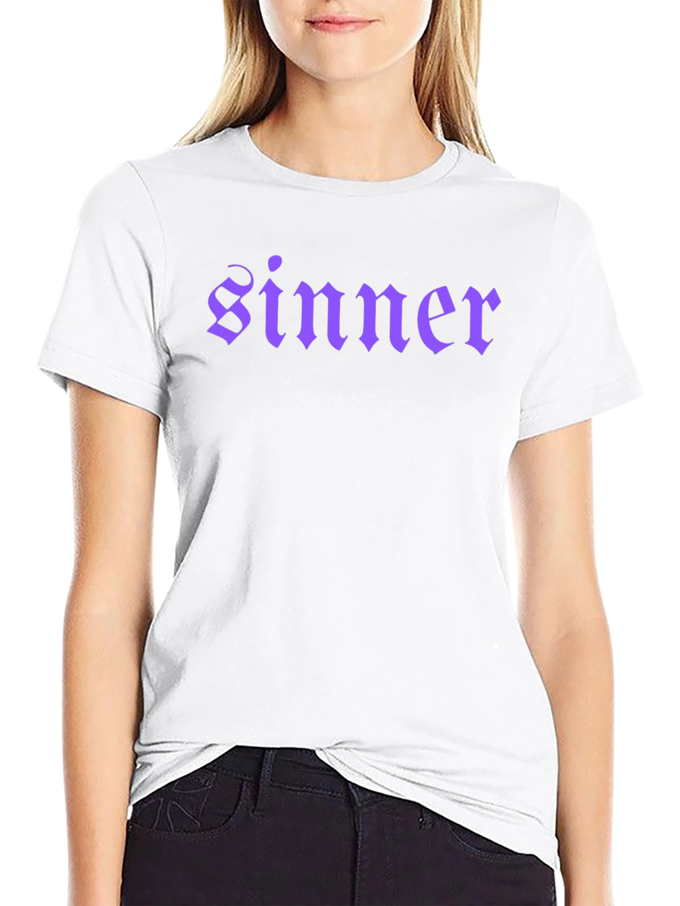 Sinner Graphic Tee - Black Gothic Style T-Shirt