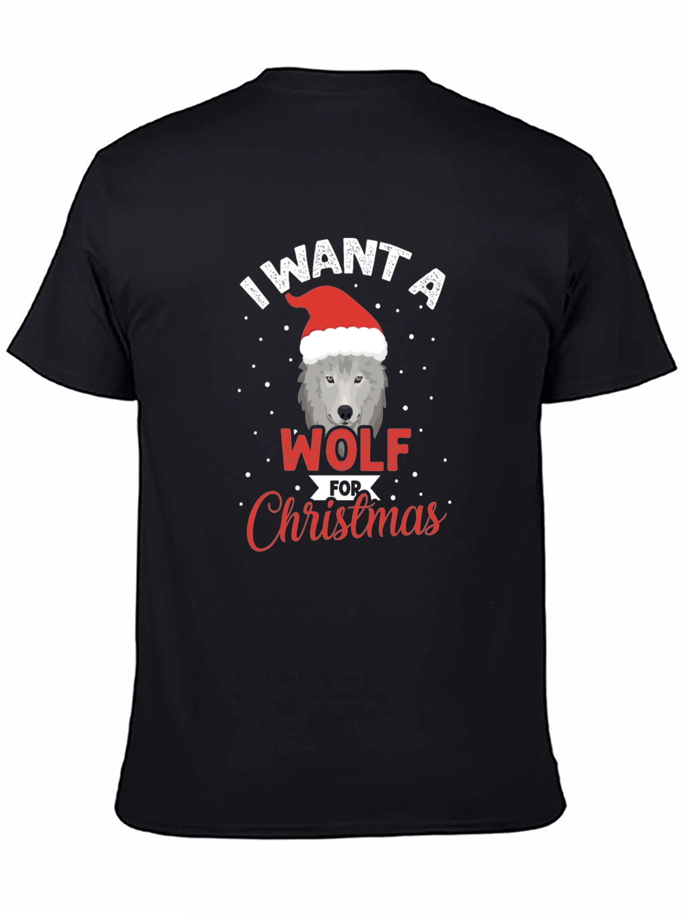 Wolf Christmas T-Shirt - Festive Holiday Apparel