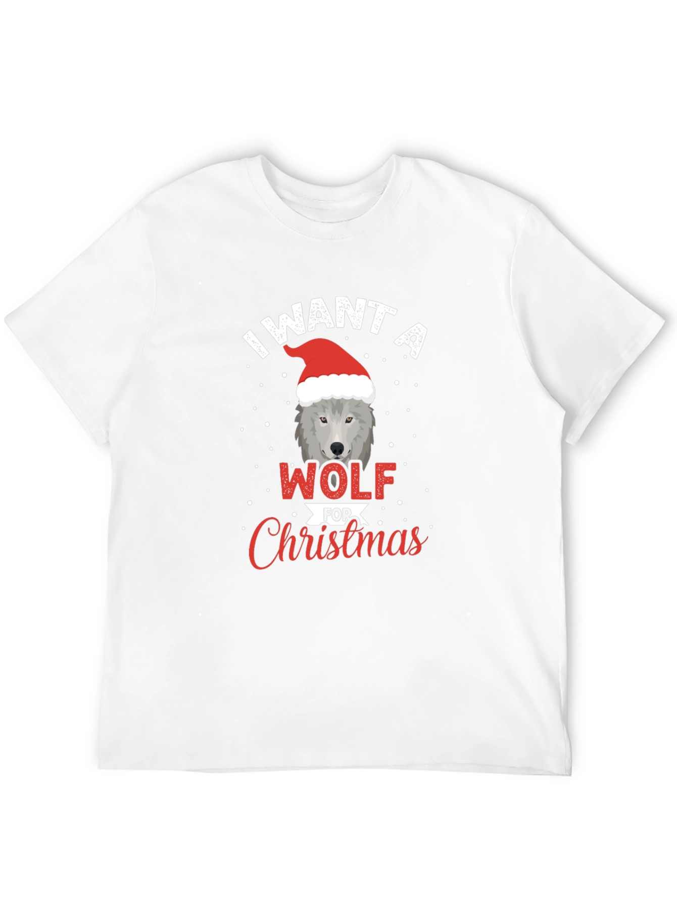 Wolf Christmas T-Shirt - Festive Holiday Apparel