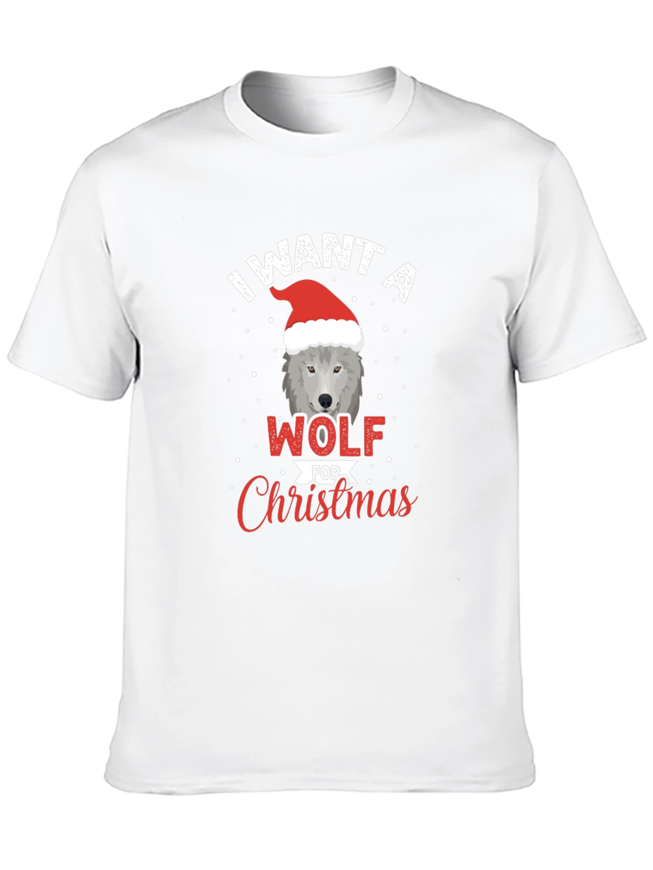 Wolf Christmas T-Shirt - Festive Holiday Apparel
