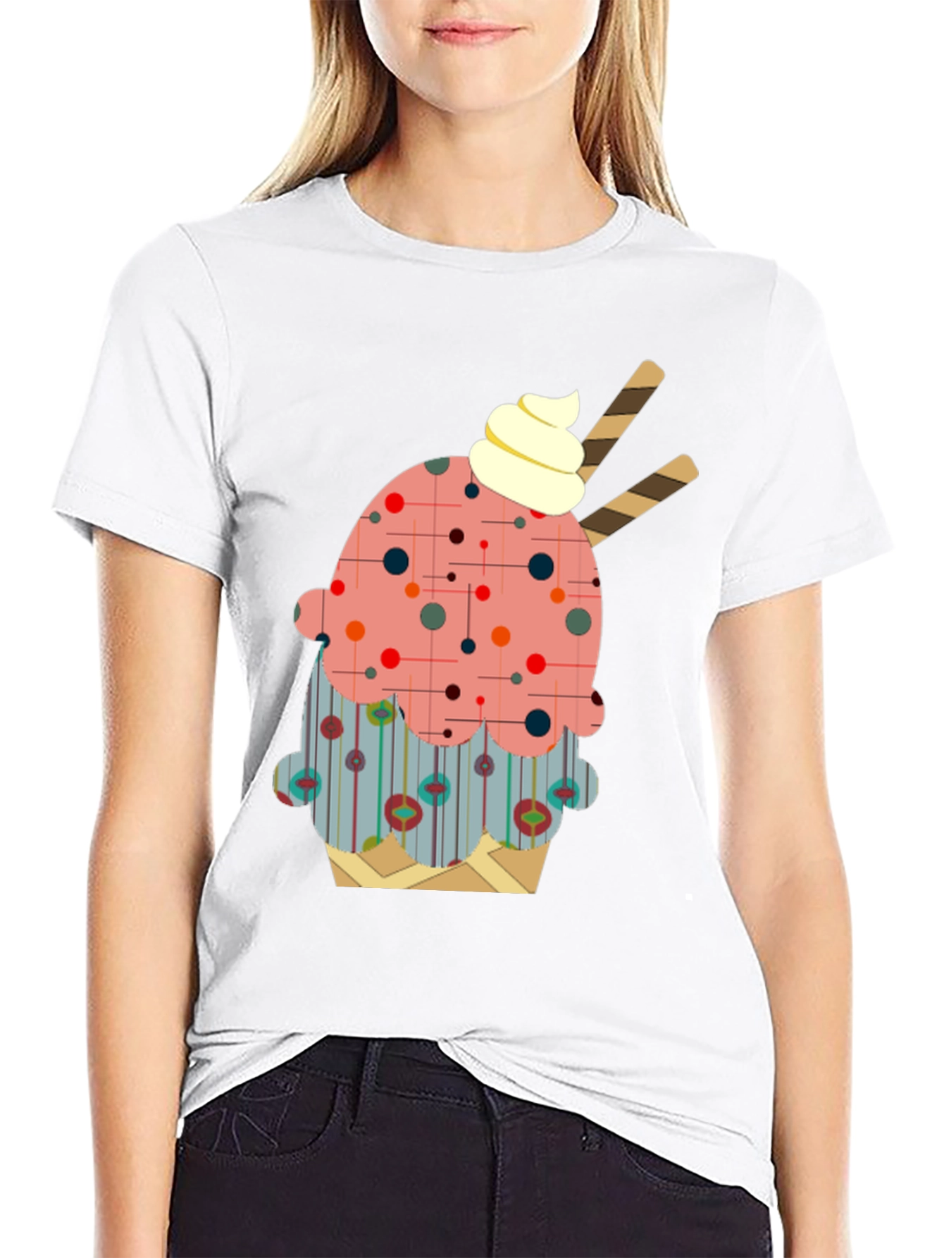 Novelty Ice Cream Graphic T-Shirt