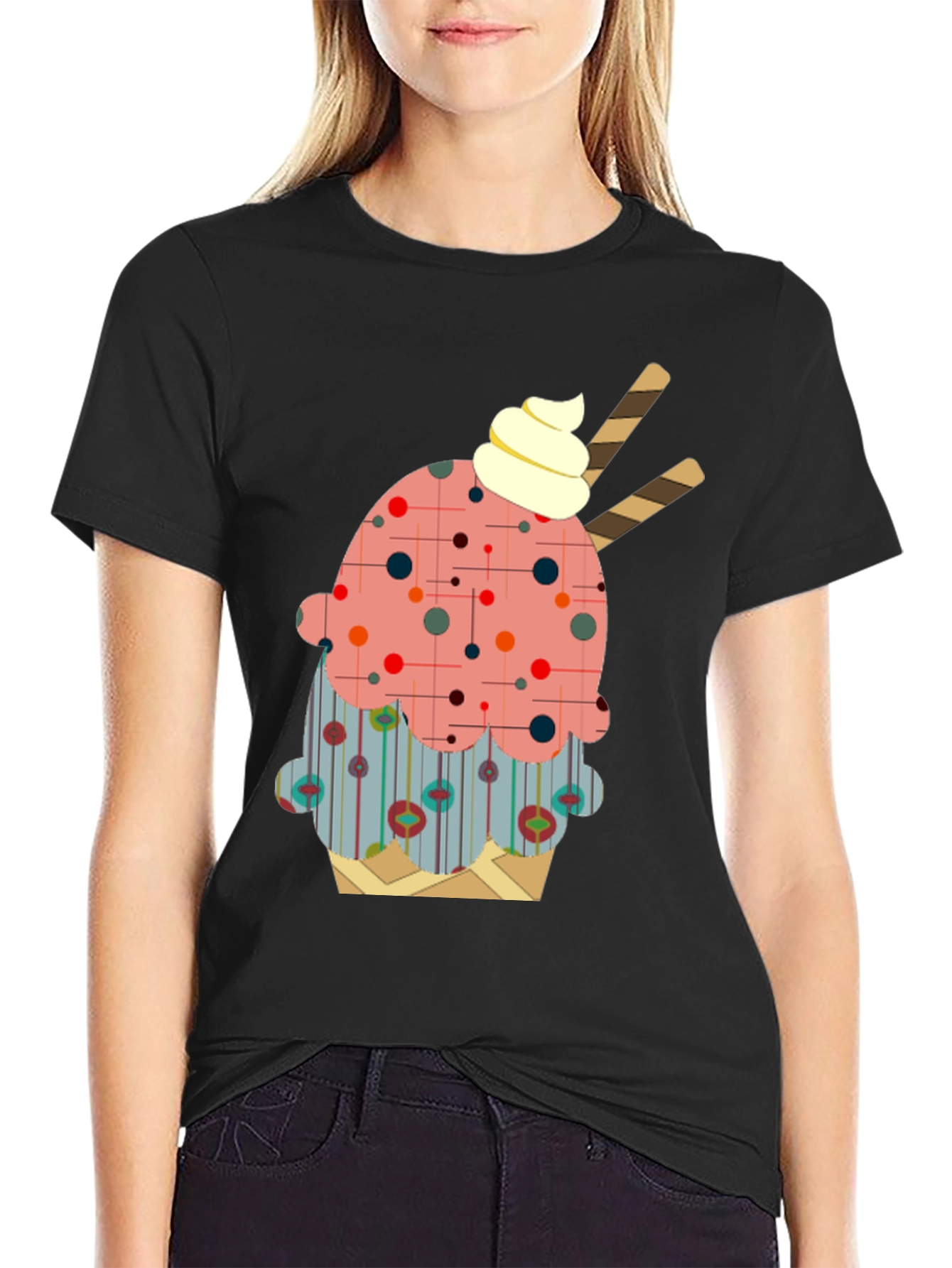 Novelty Ice Cream Graphic T-Shirt
