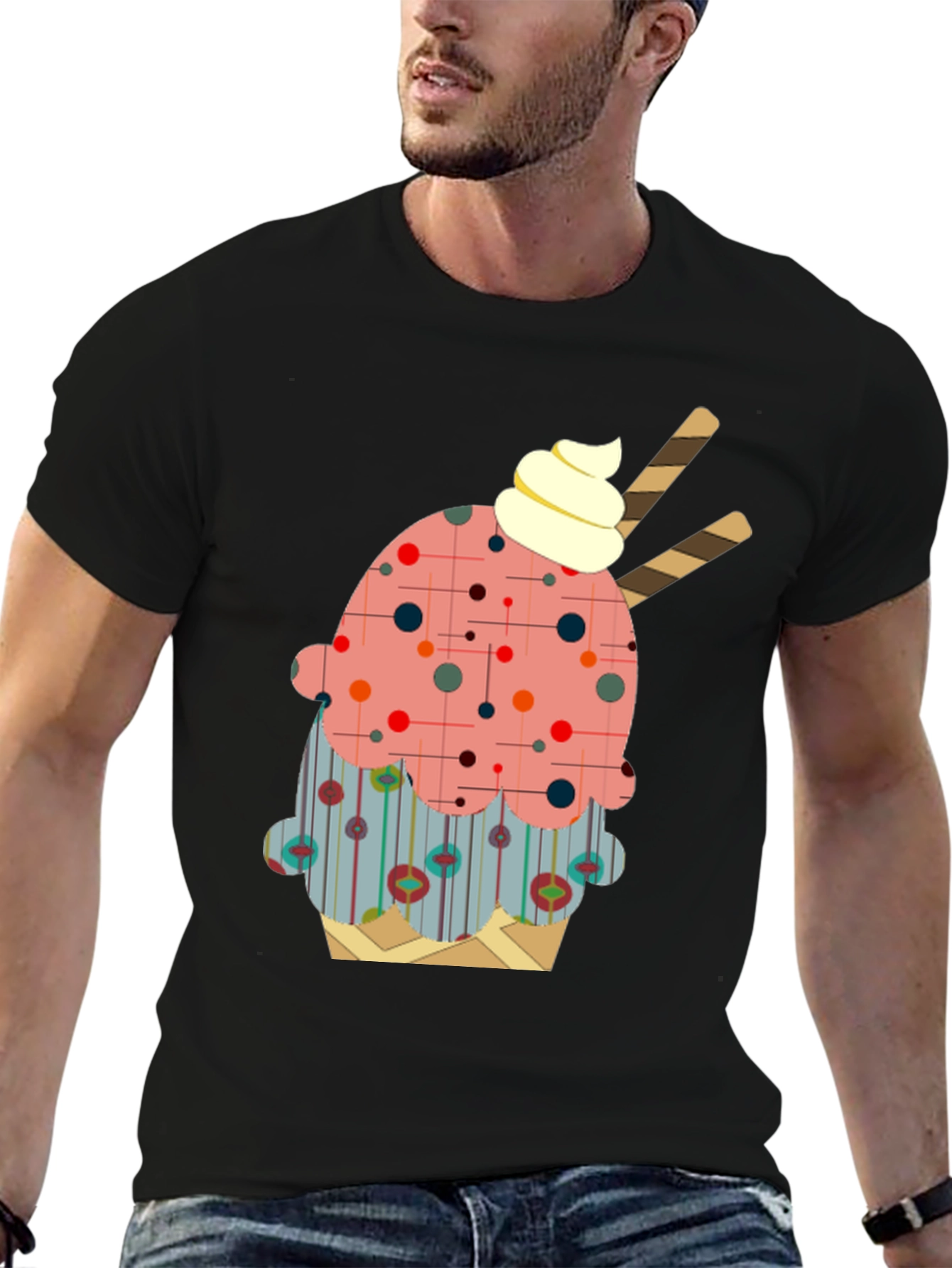 Novelty Ice Cream Graphic T-Shirt