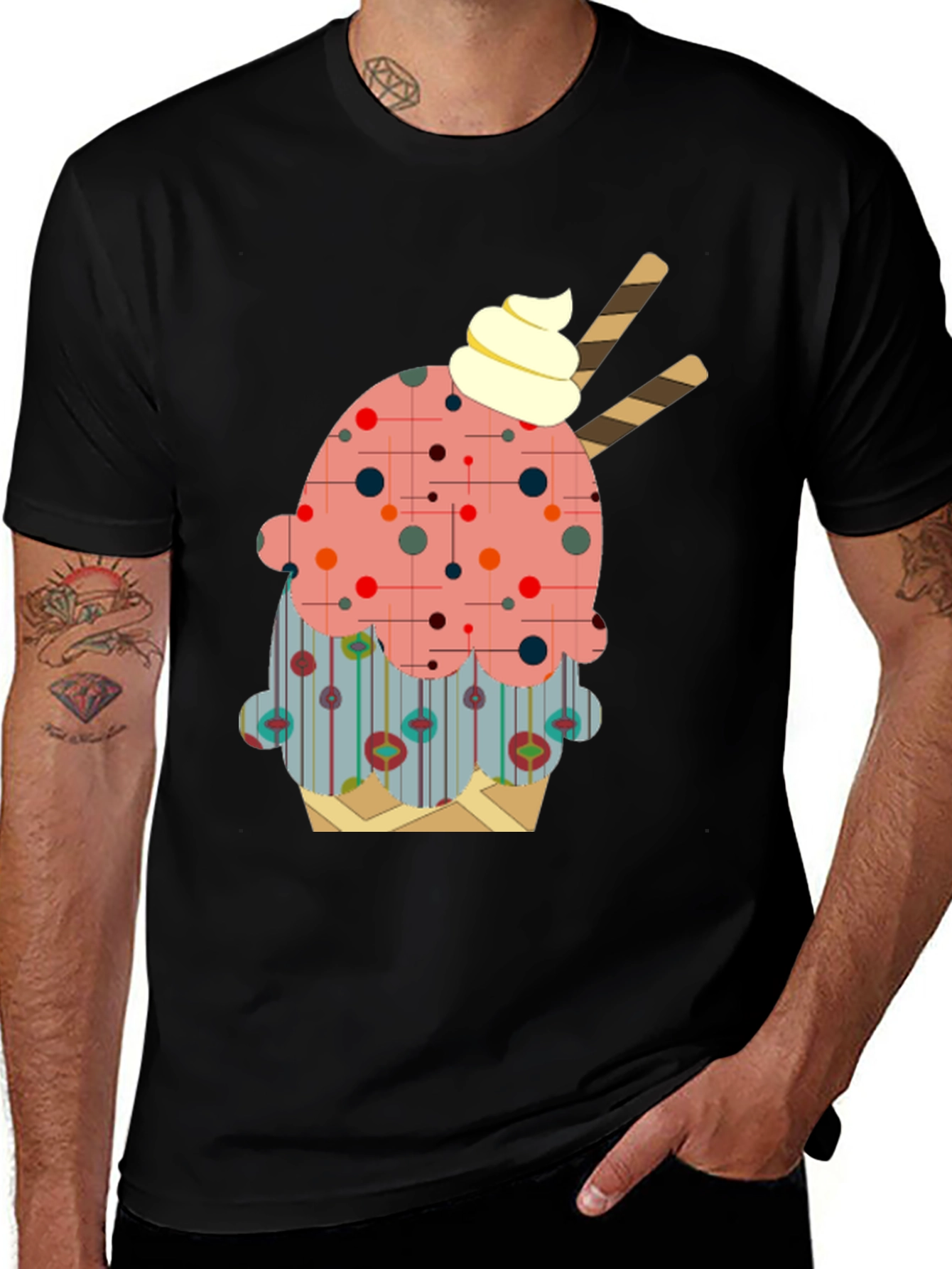 Novelty Ice Cream Graphic T-Shirt